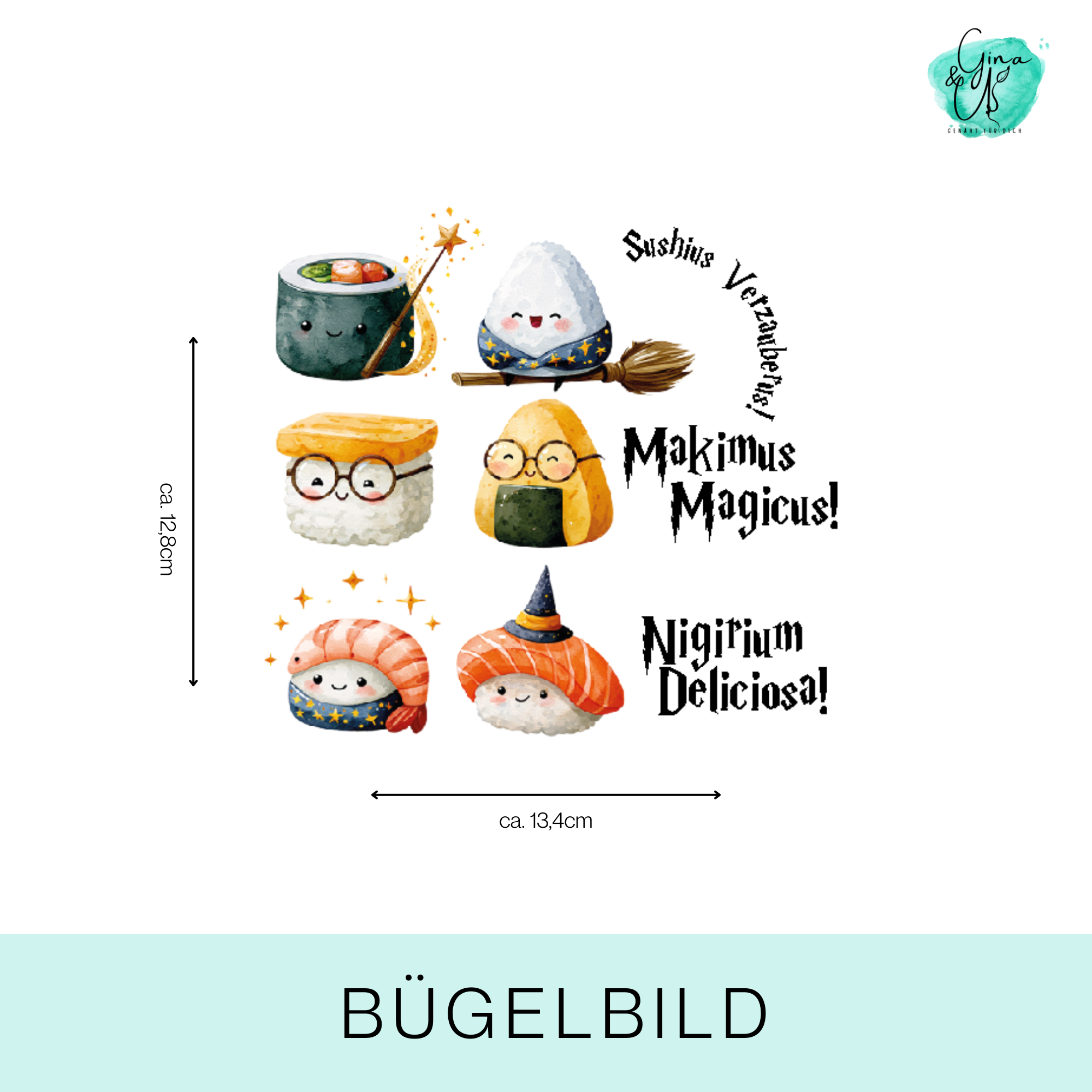 Bügelbild „magisches Sushi"