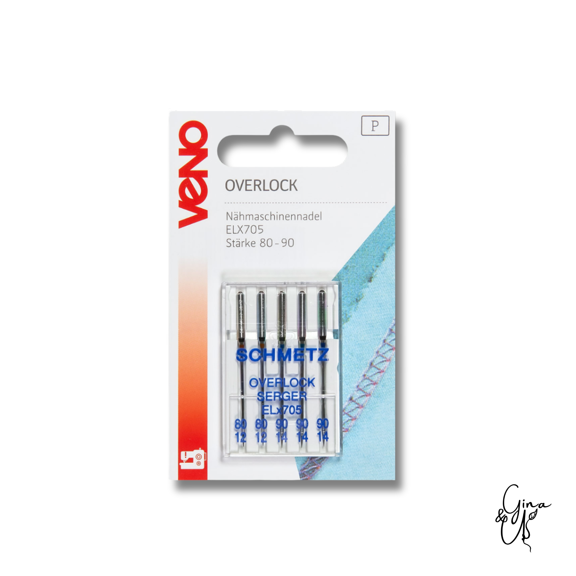 Overlock Nadeln ELX705 Stärke 80-90