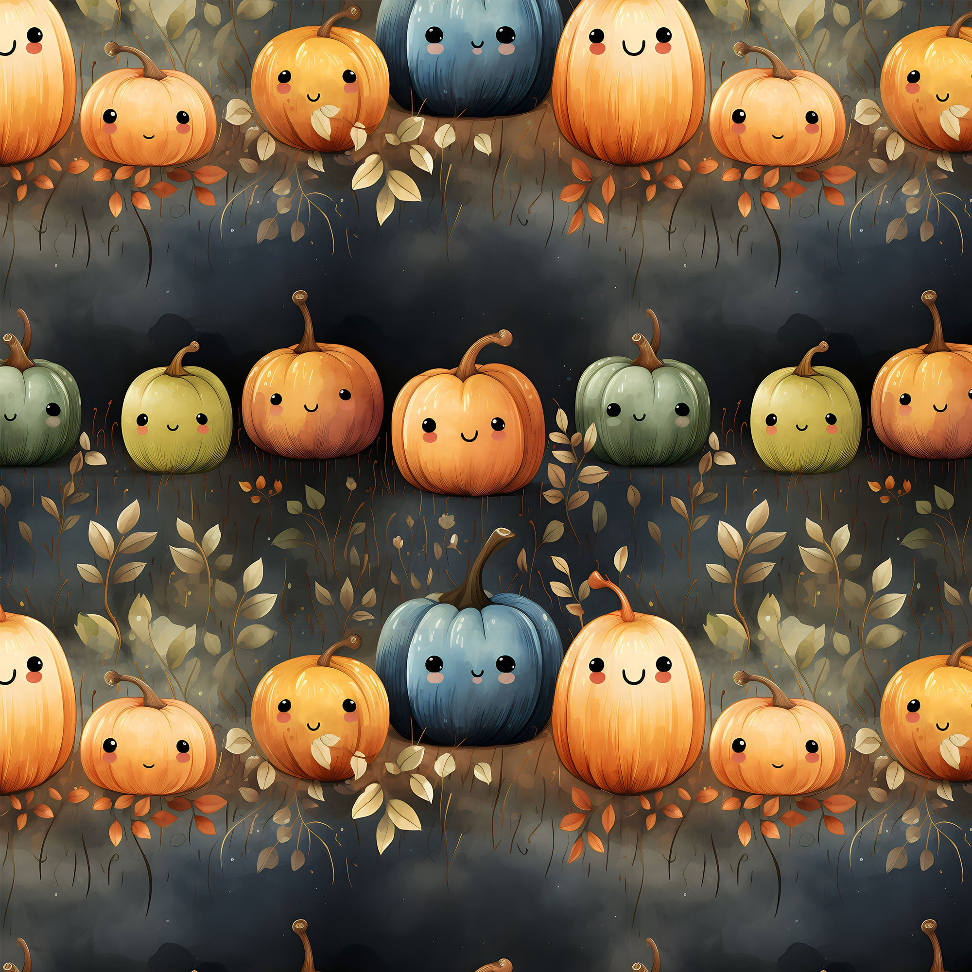 Kinderstoff Meterware süße Kürbisse Halloween