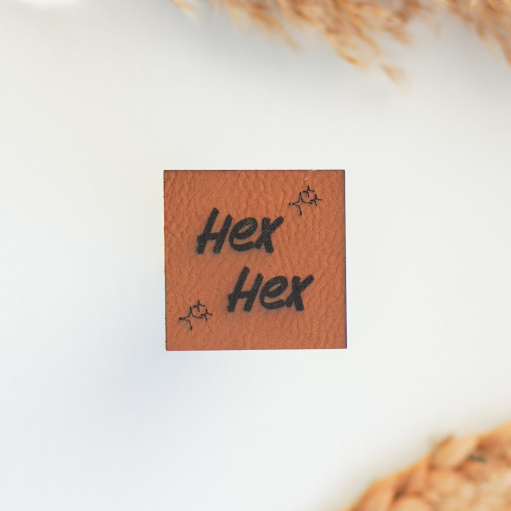 Kunstleder Label Kinderlabel HEX HEX