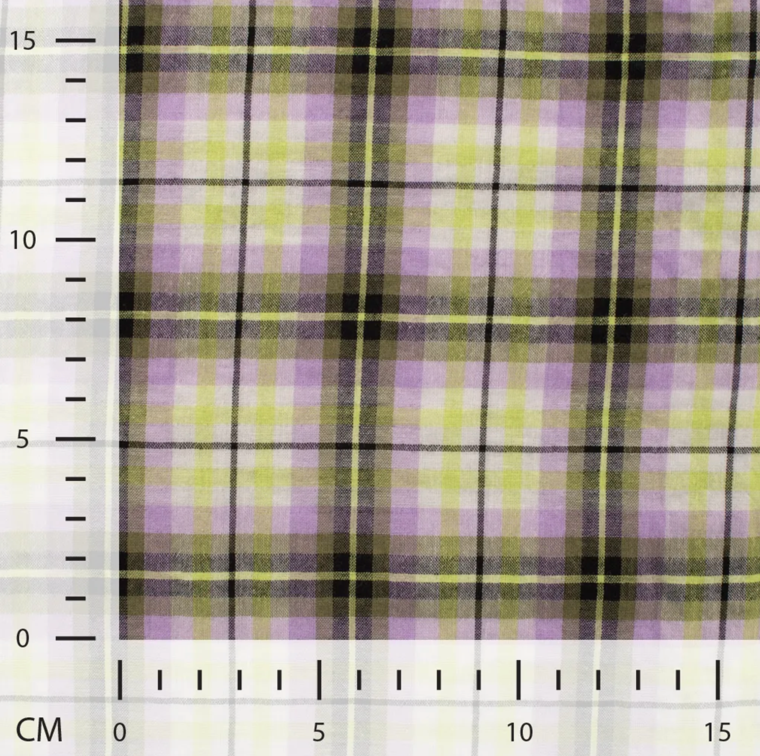 Musselin Kariert Lime-Lila