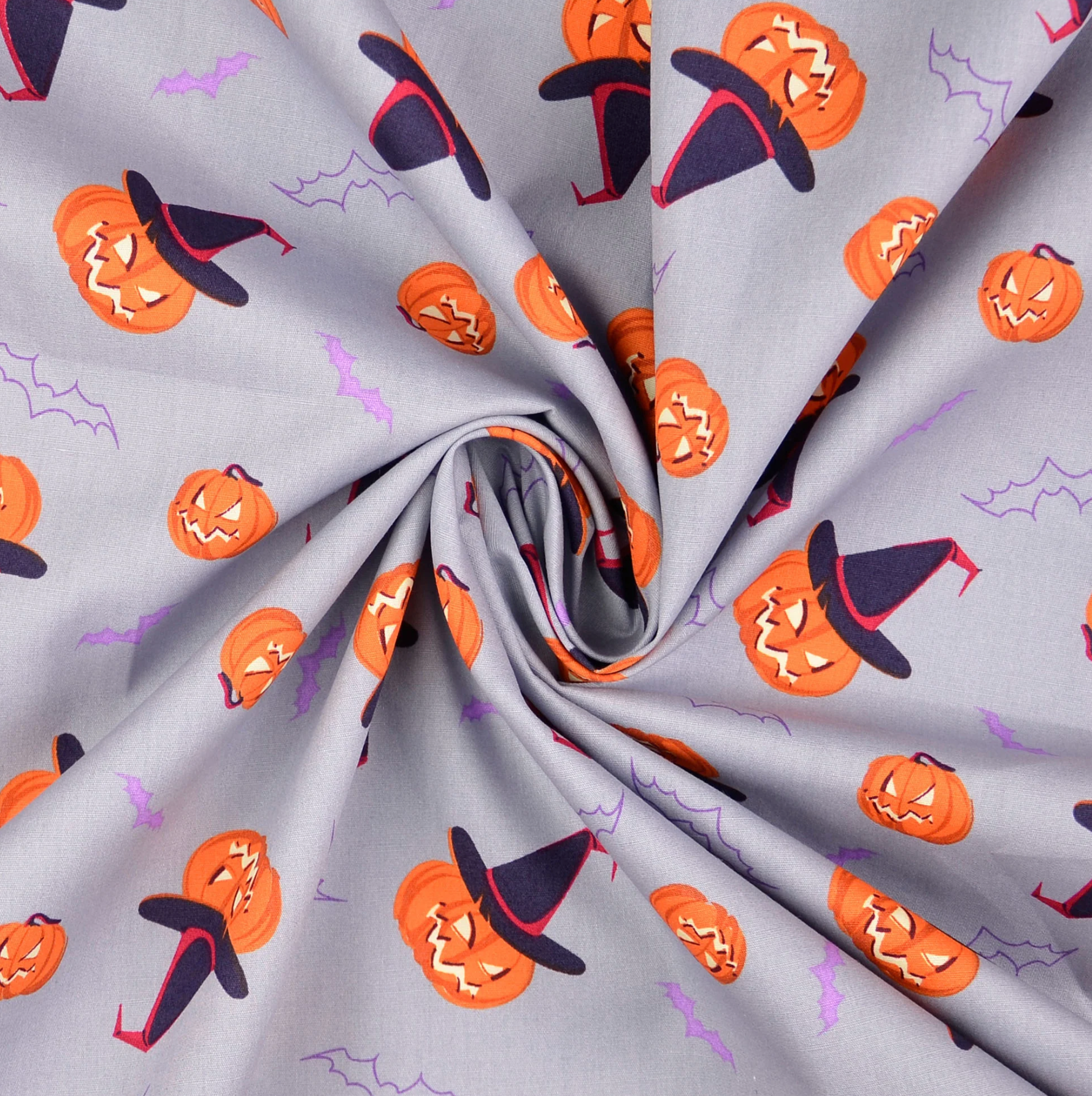 Popeline Kürbis Grau Dekostoff