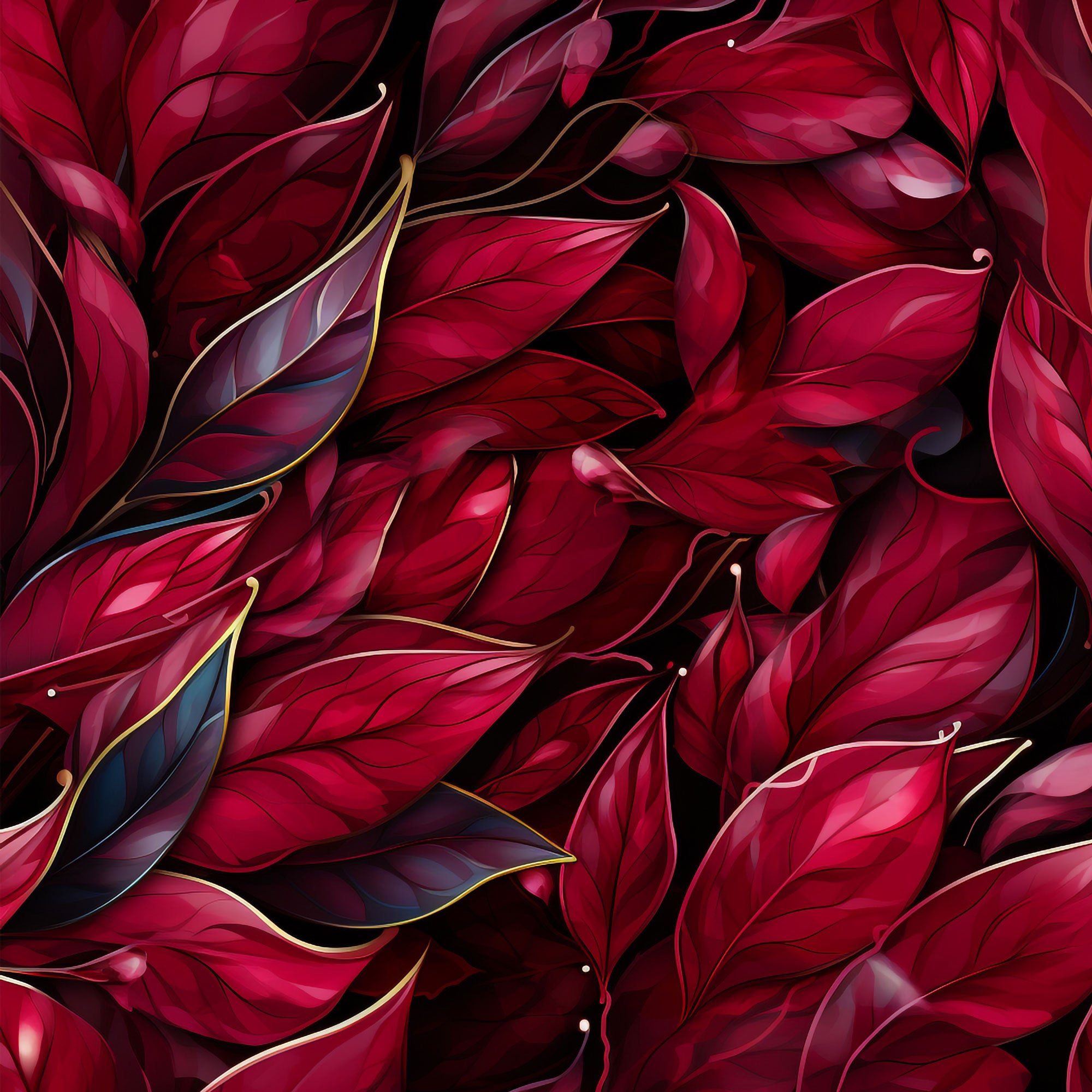 Damenstoff rotes florales Muster