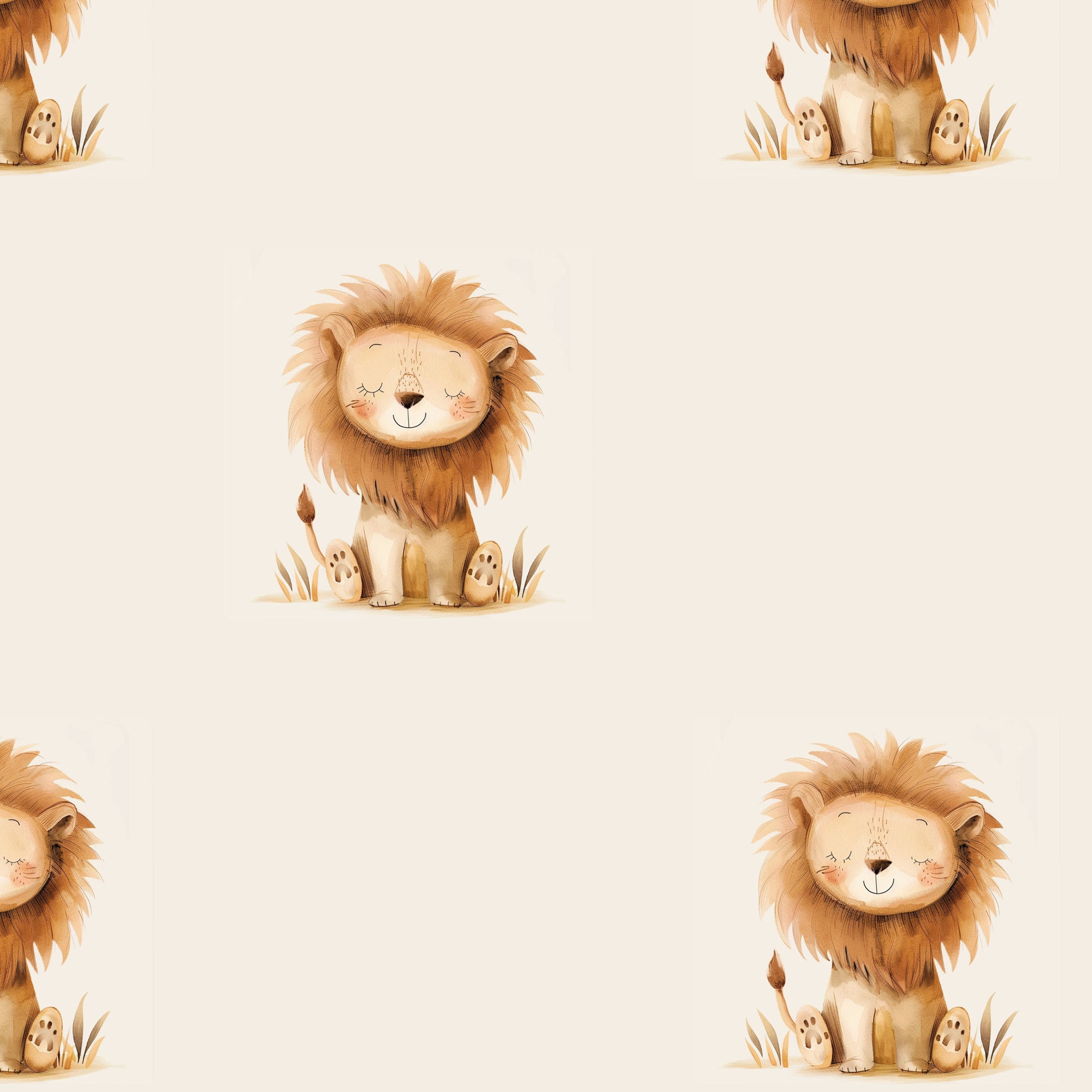 Kinderstoff Meterware Löwe