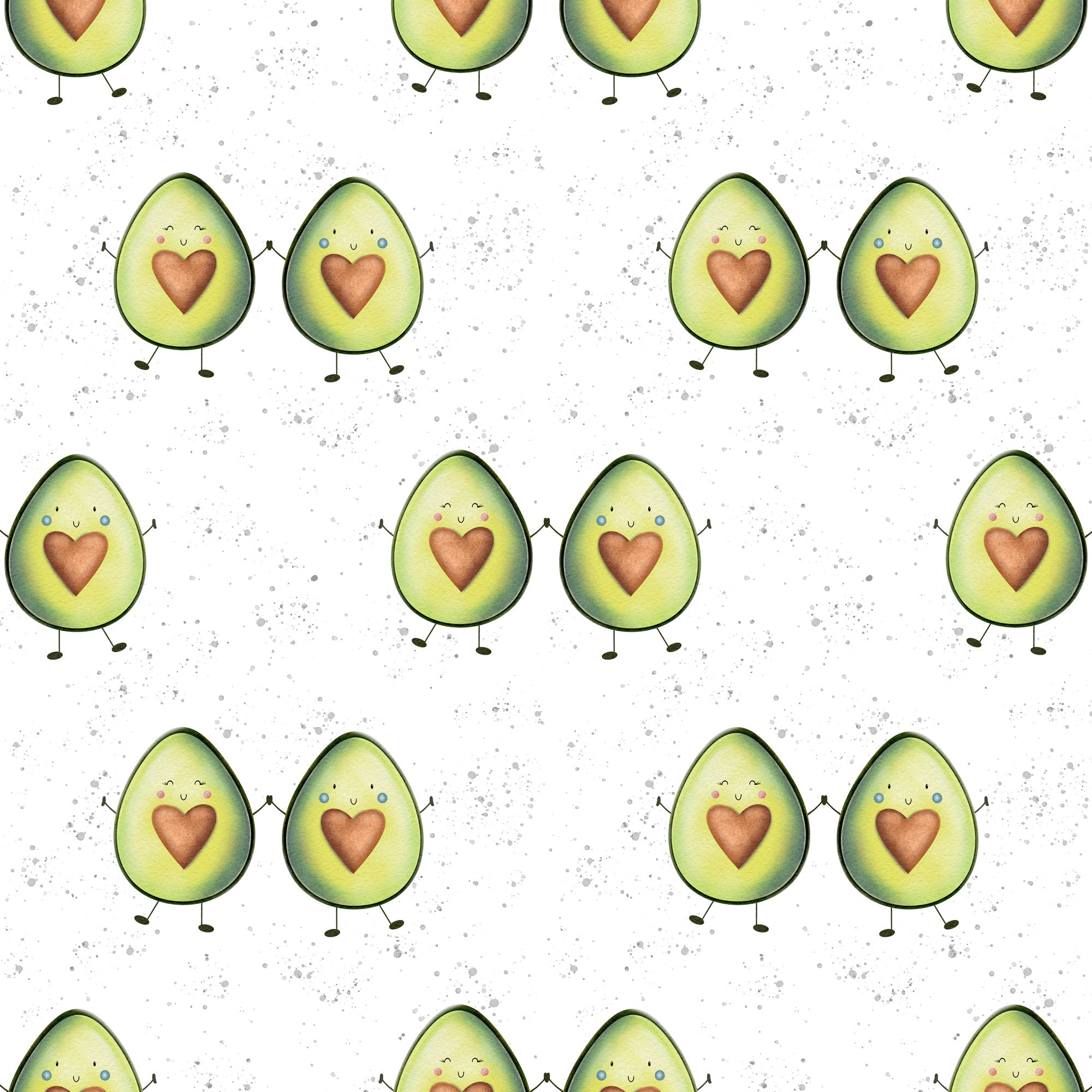 Kinderstoff mit süßen Avocados