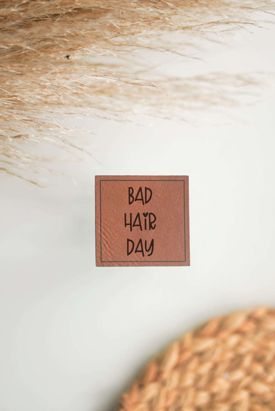 Kunstlederlabel „Bad Hair Day