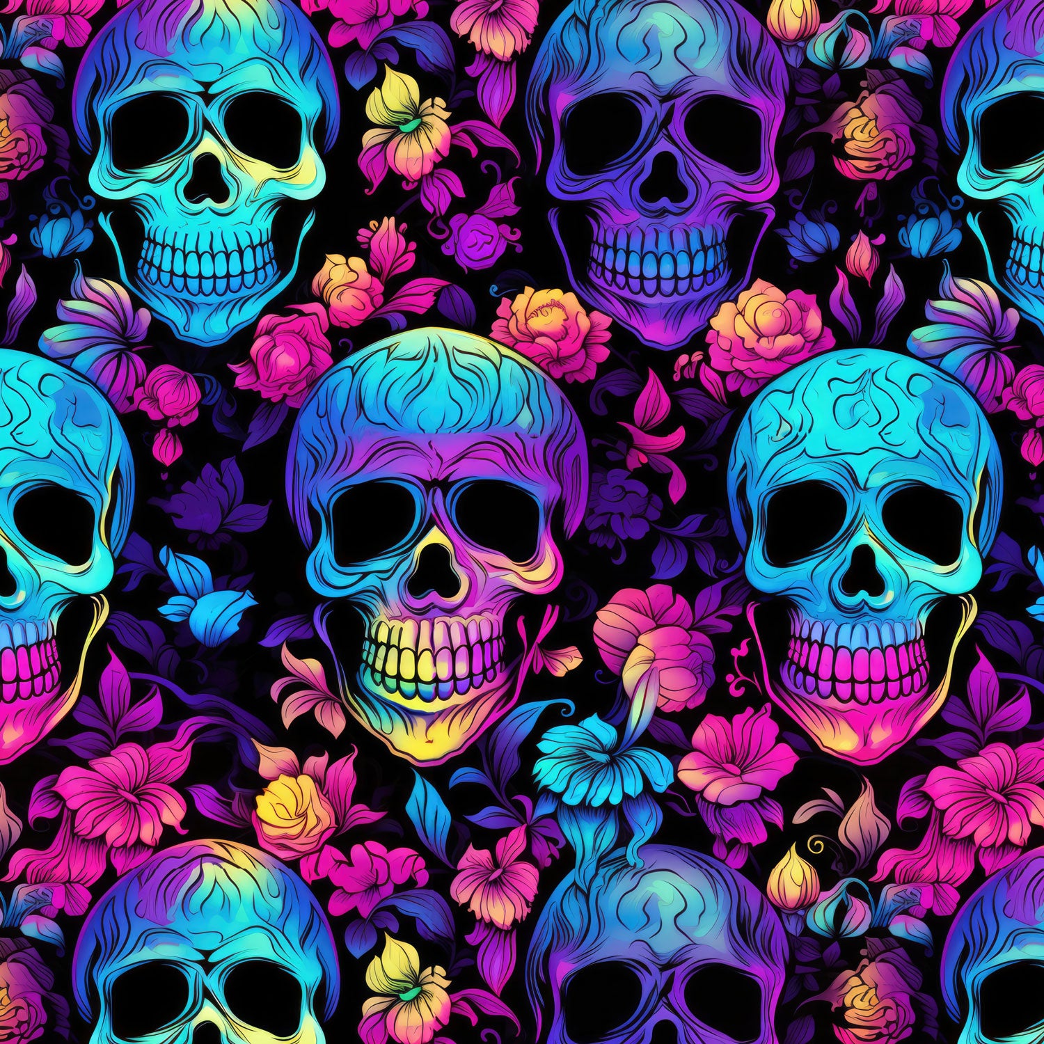 Stoffvorbestellung "Bunter Skull"