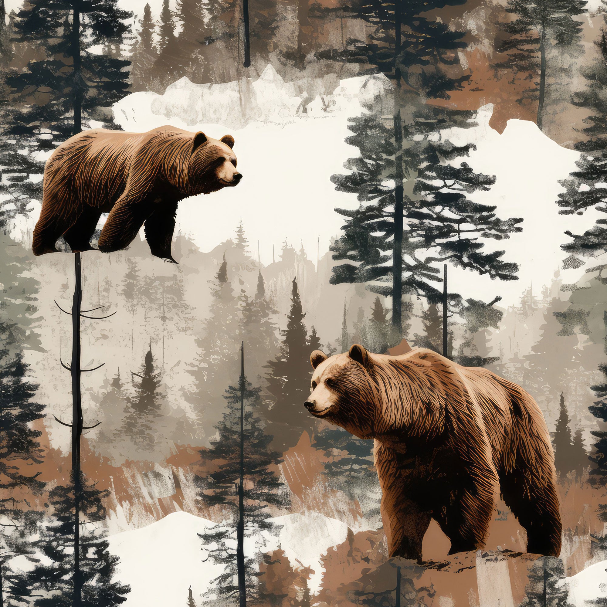 Stoffvorbestellung "Bär im Wald"
