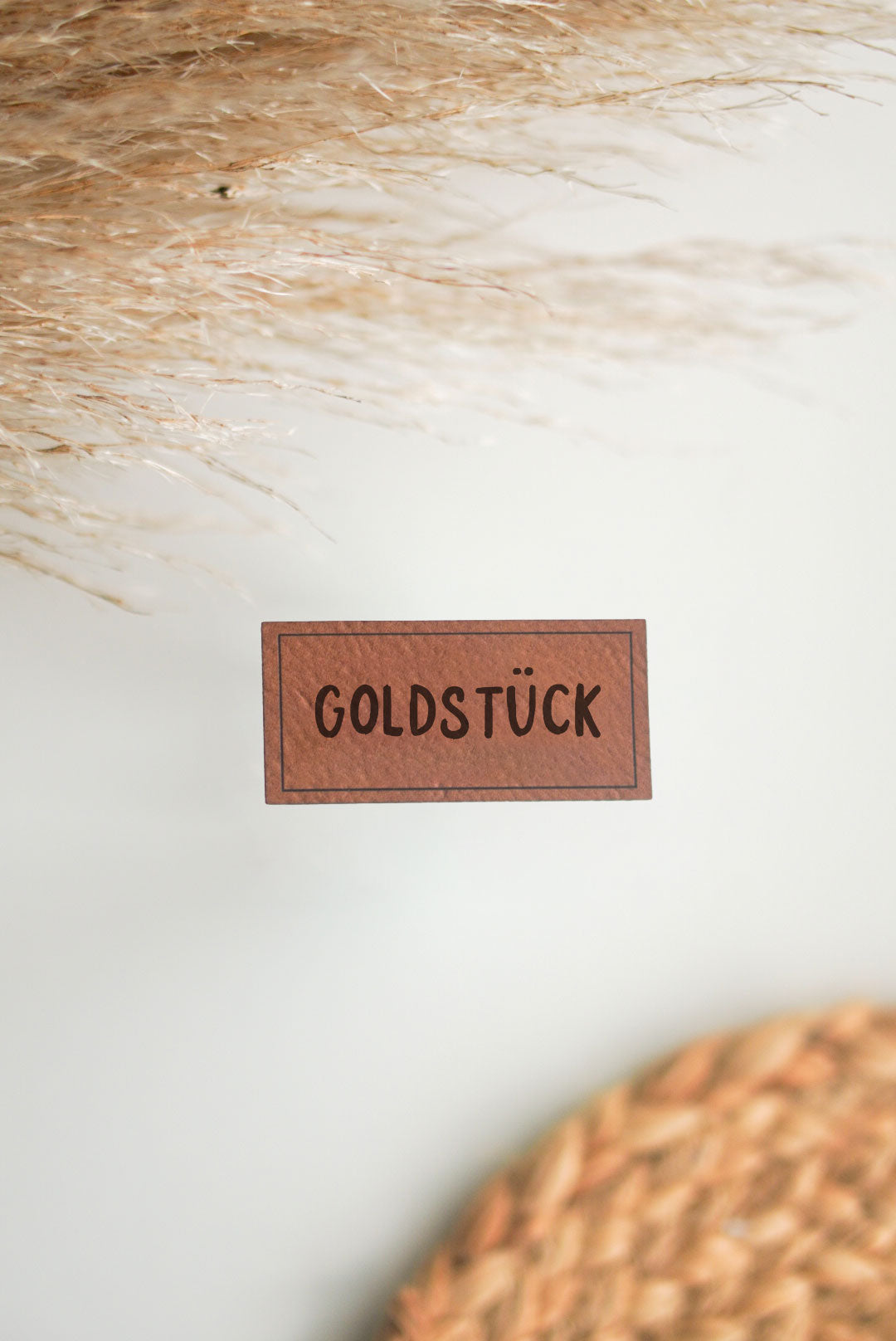 Kunstlederlabel „Goldstück“