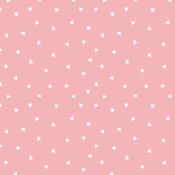 Weiße Herzchen auf Rosa von Katzengold Design