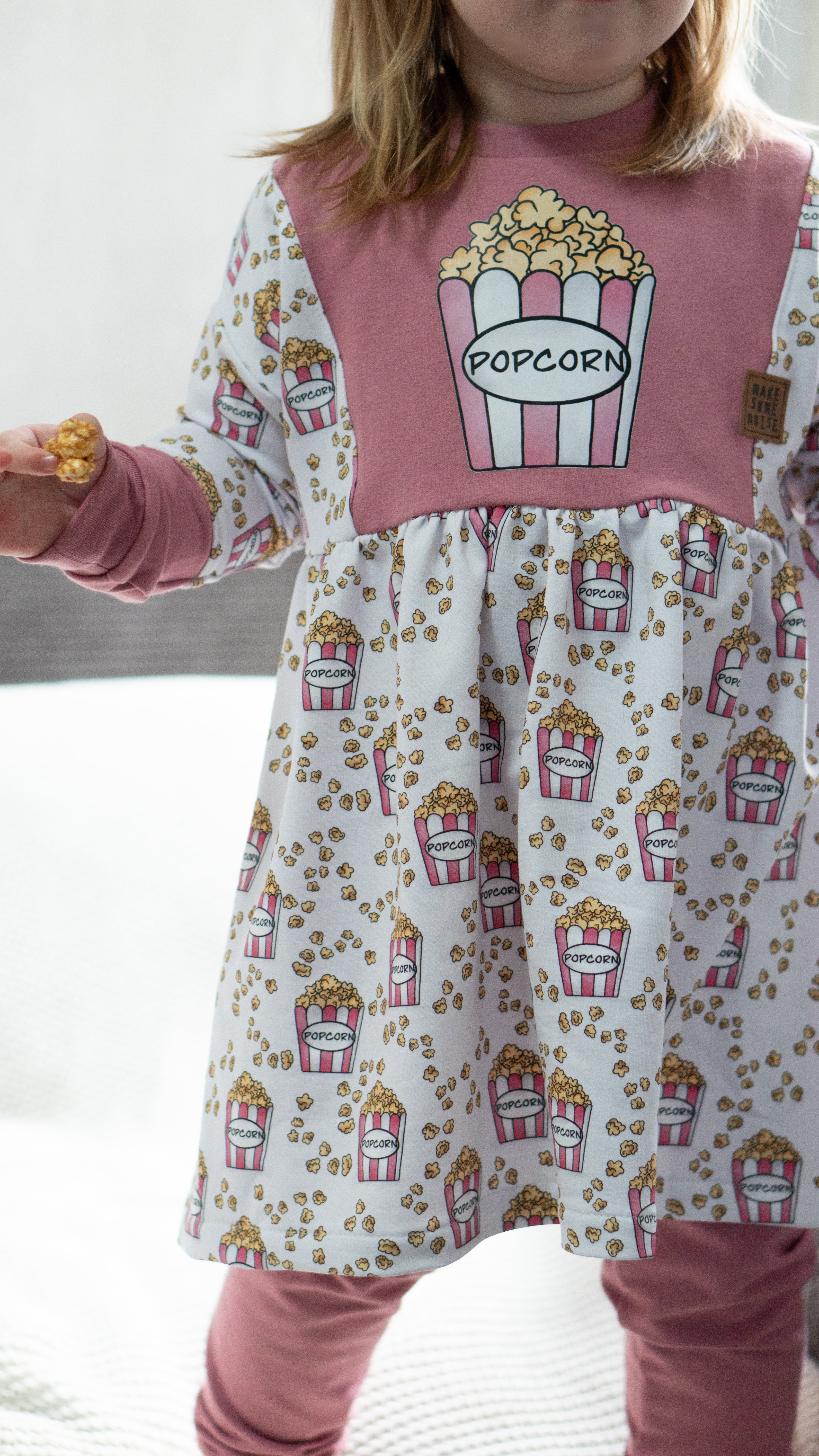 Bügelbild „Popcorn rosa“ A6
