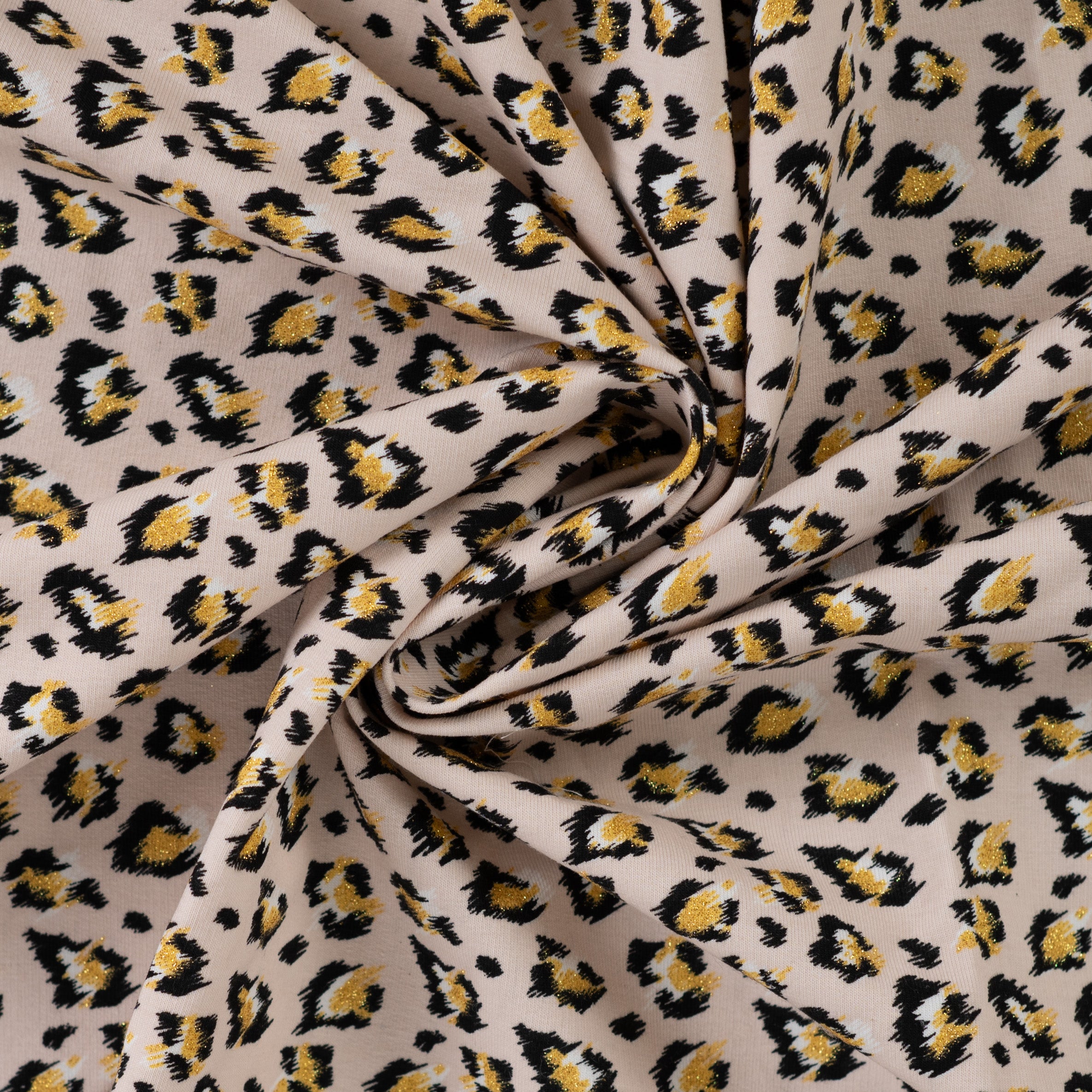 French Terry Glitter " Leopard Gold"