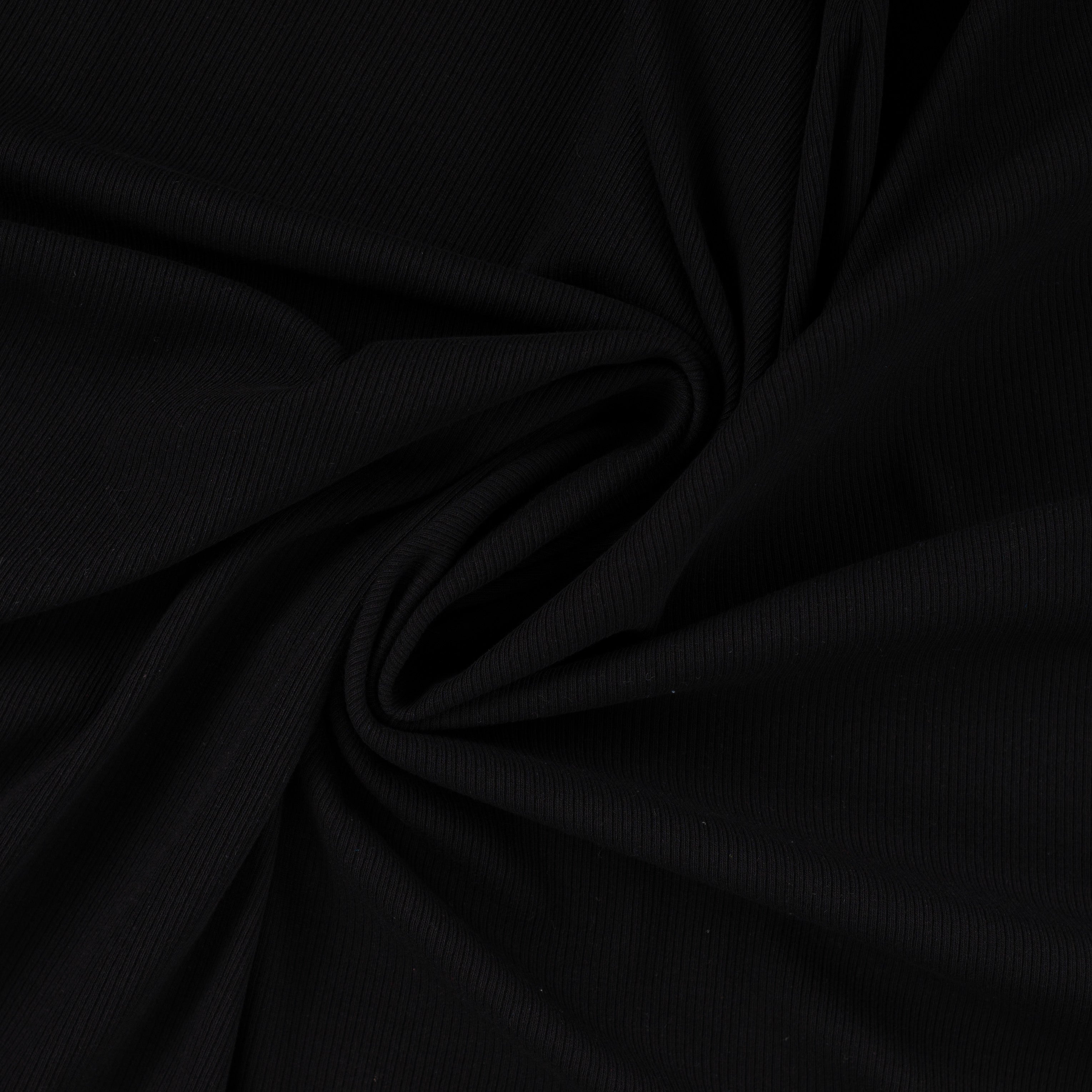 Uni Rib Jersey "schwarz"