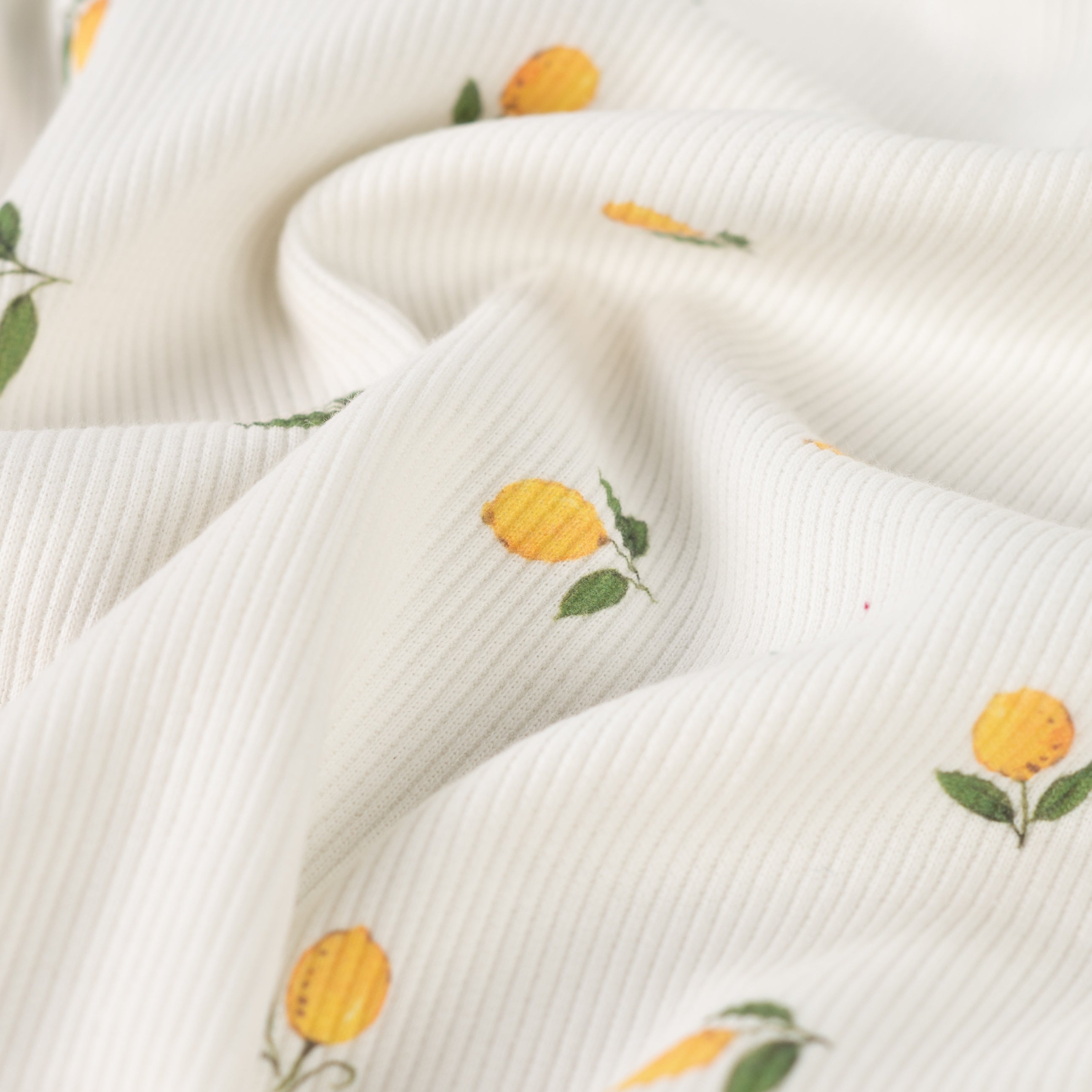 Rib Jersey "Lemons ecru"