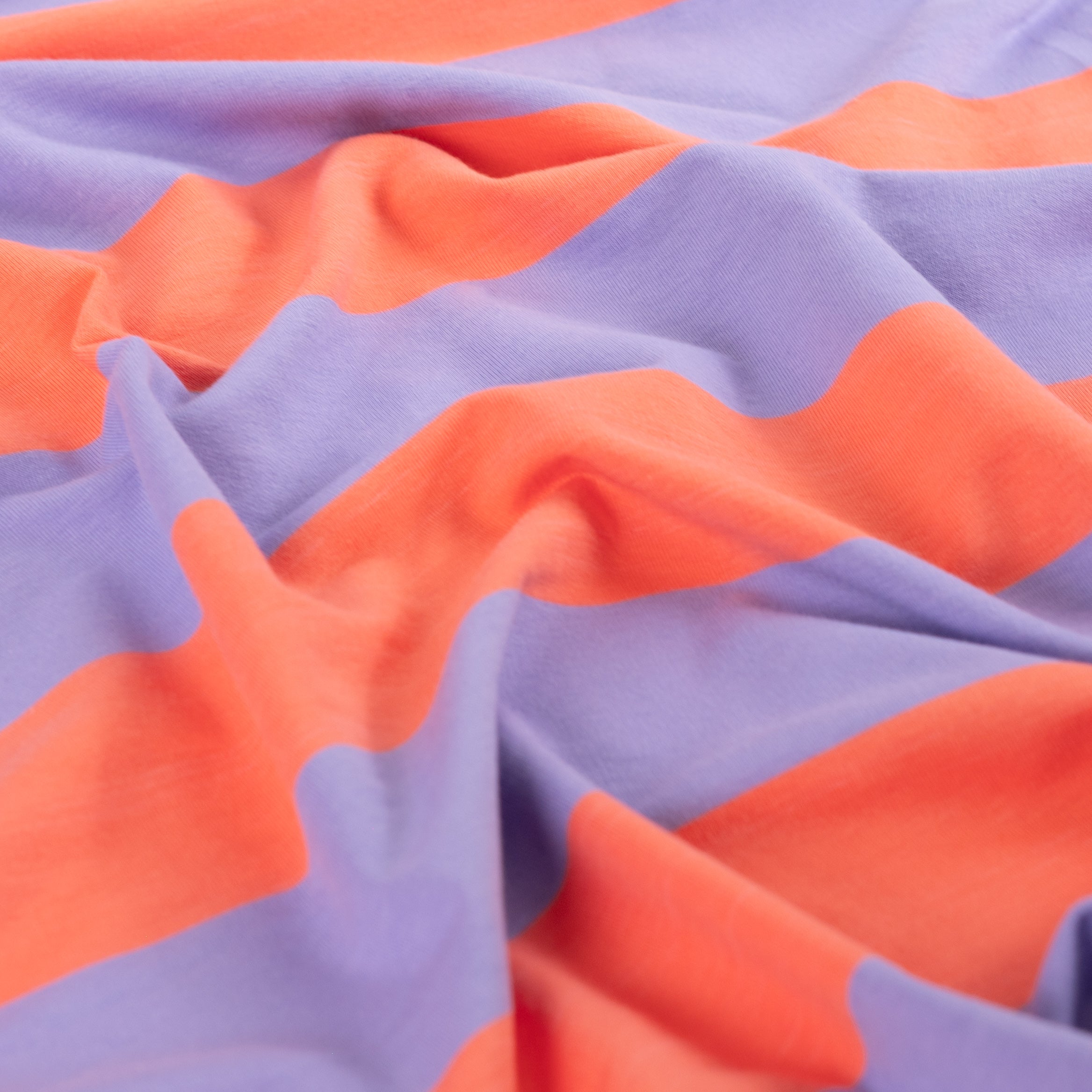 French Terry "Stripe Orange/Lila"