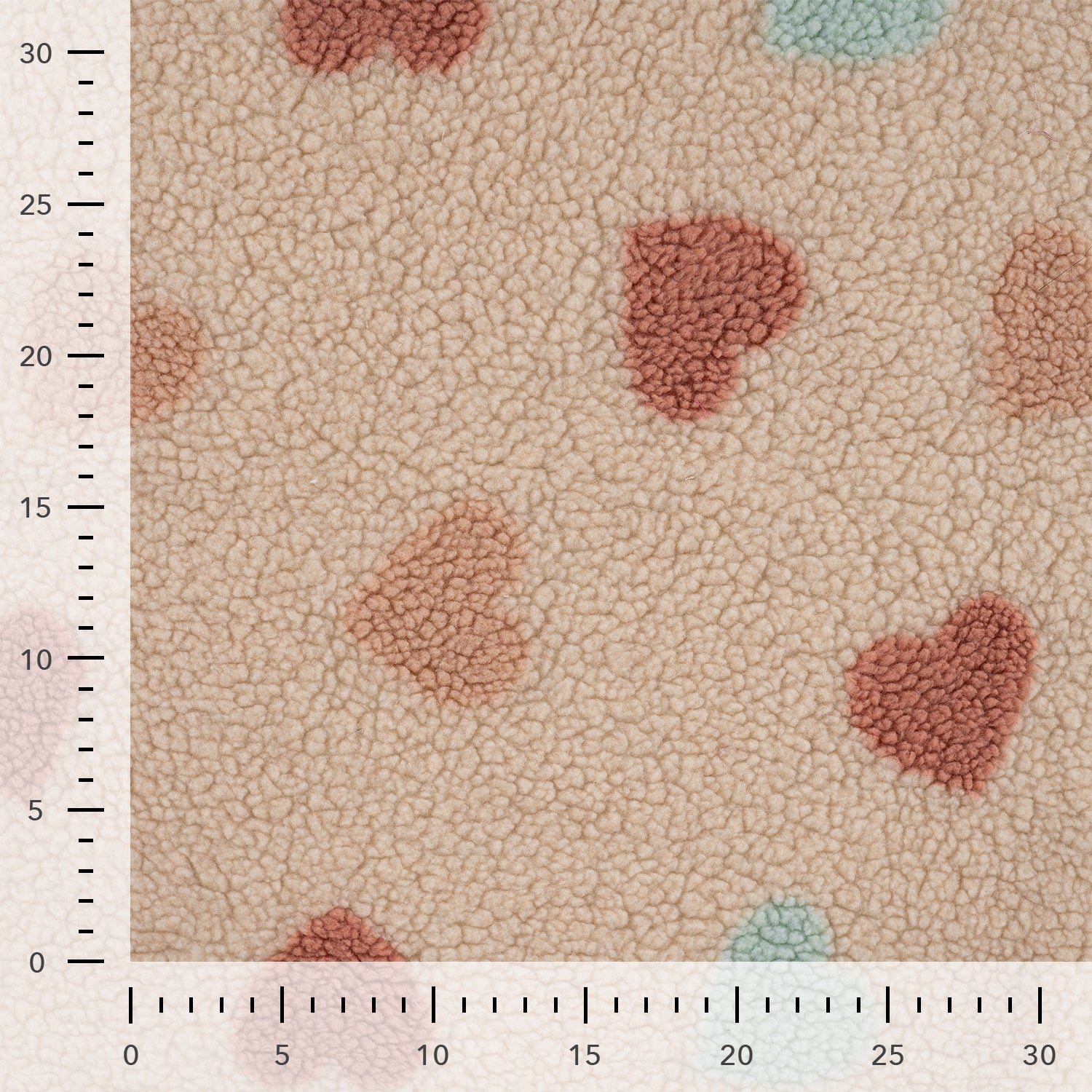 Teddy Jacquard "Herzen Nude"