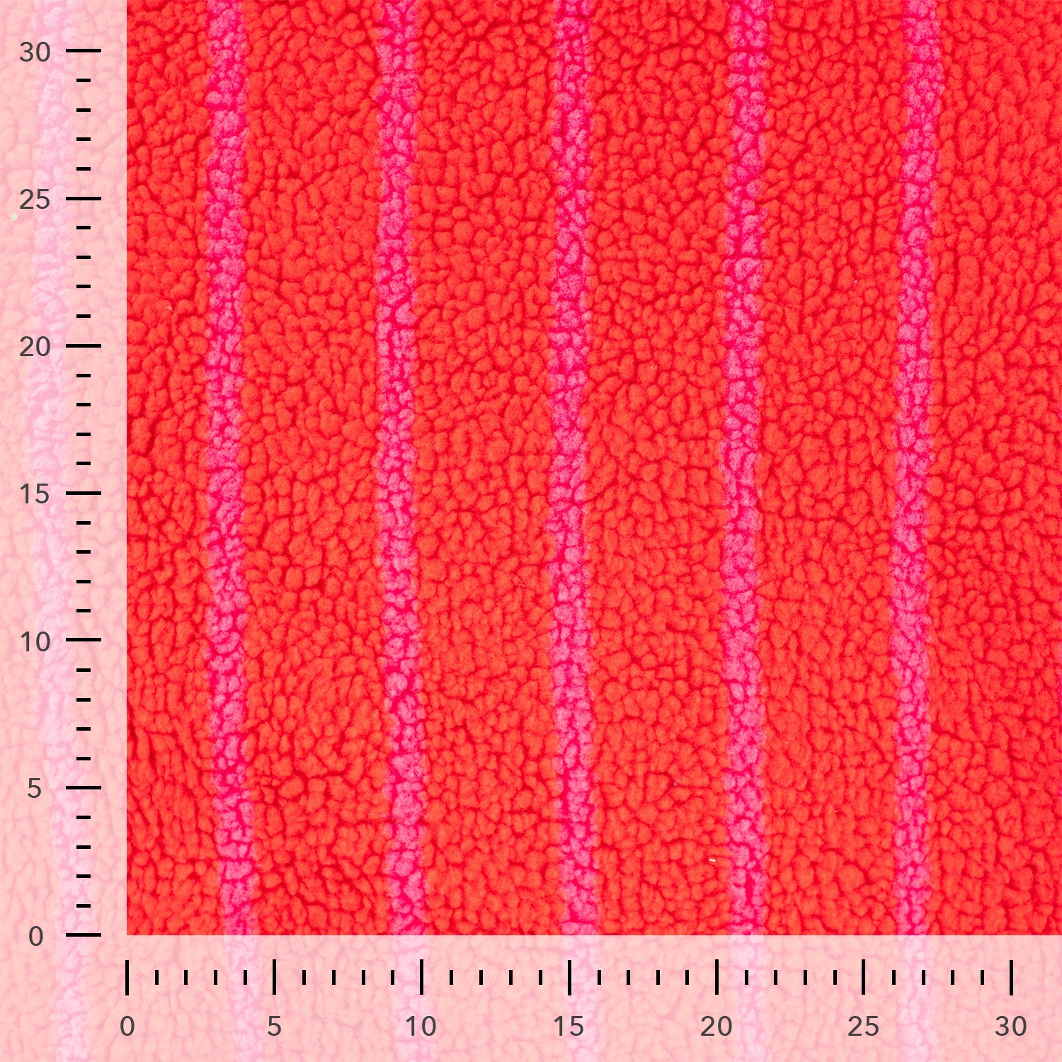 Teddystoff Jacquard Streifen “Rot”