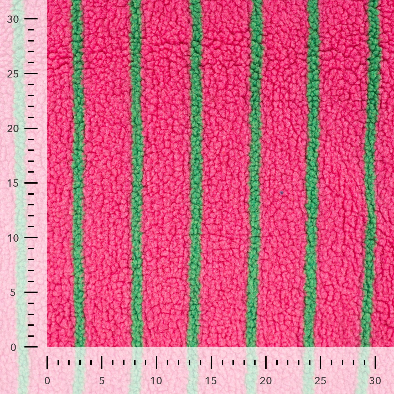 Teddystoff Jacquard Streifen “Fuchsia”