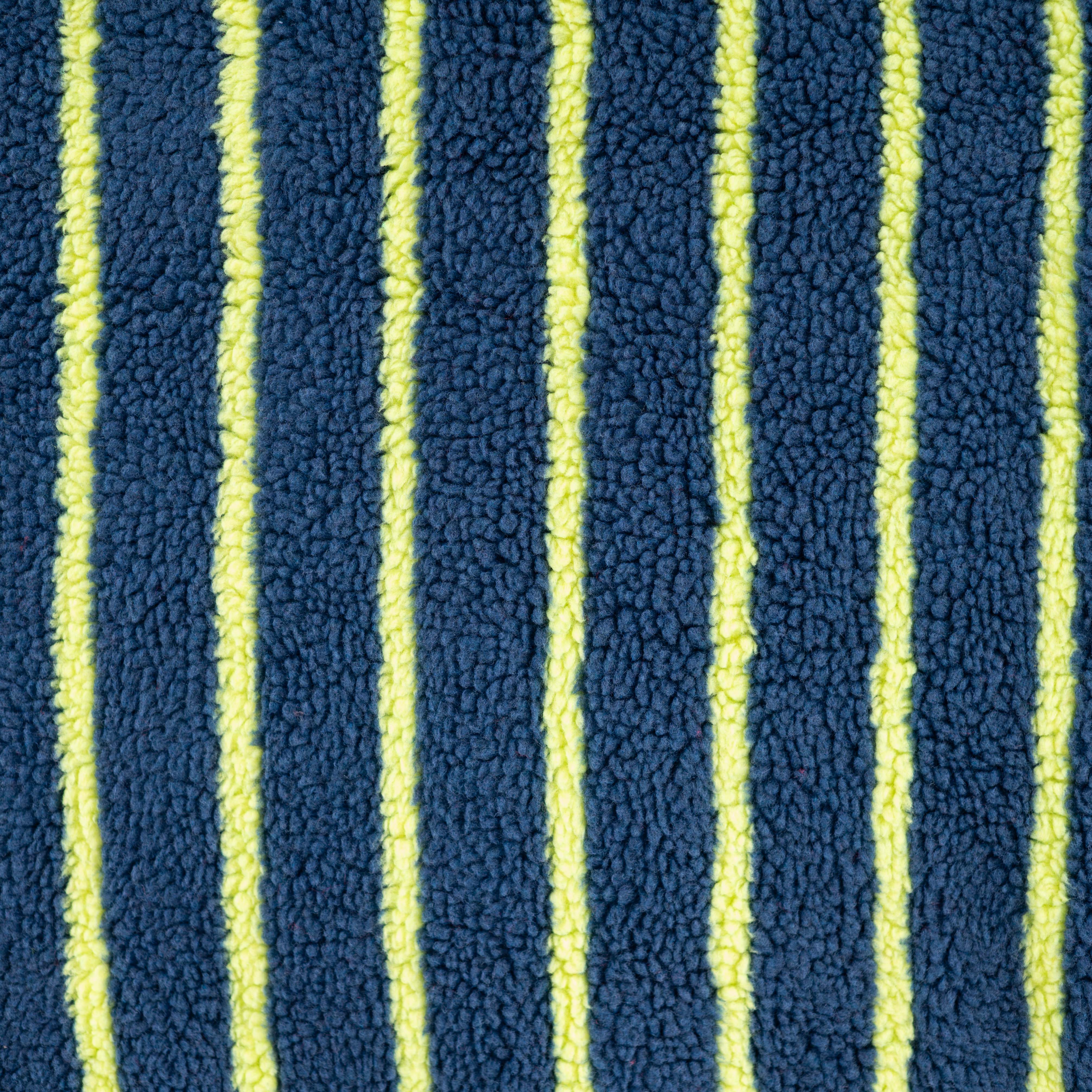 Teddystoff Jacquard Streifen “Petrol”