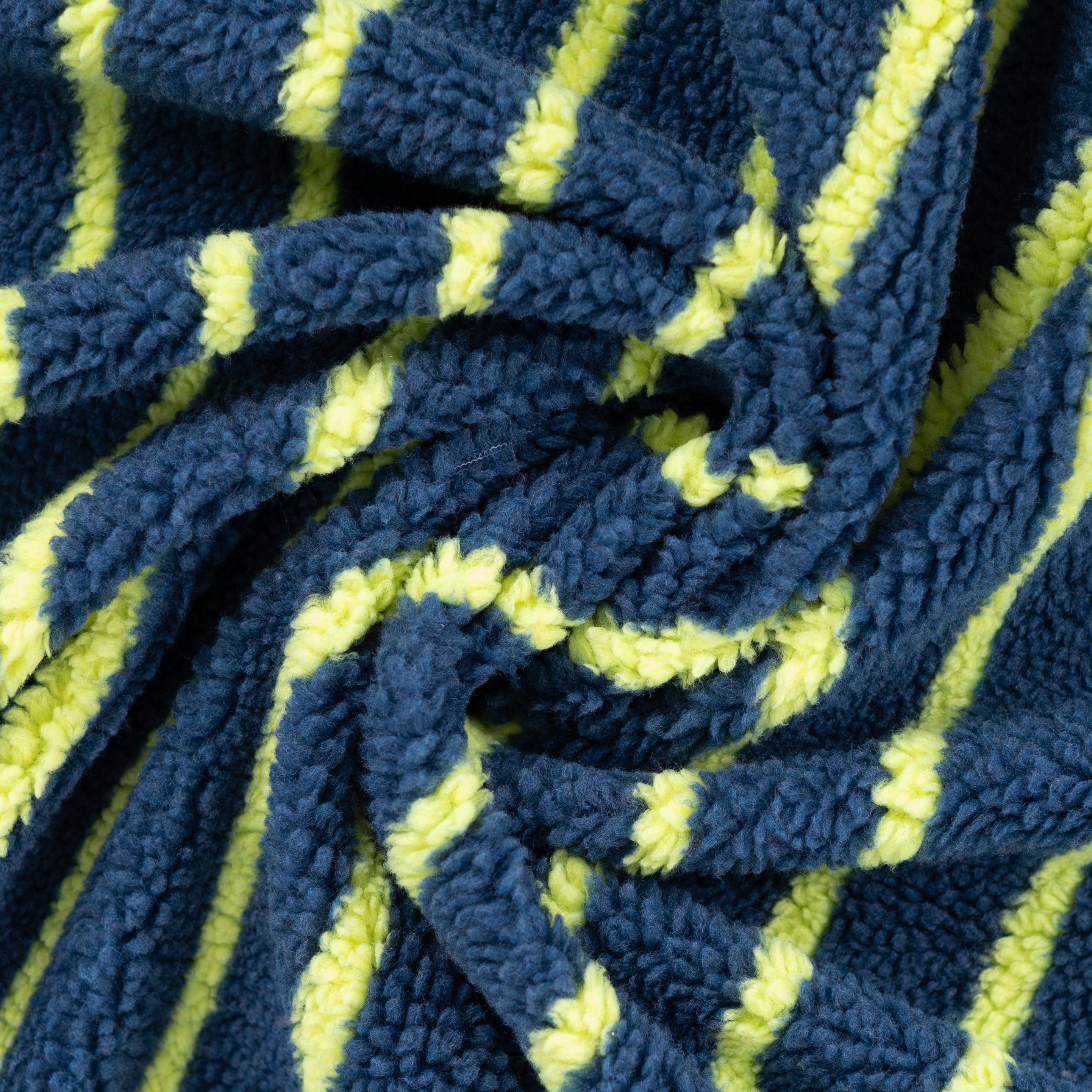 Teddystoff Jacquard Streifen “Petrol”