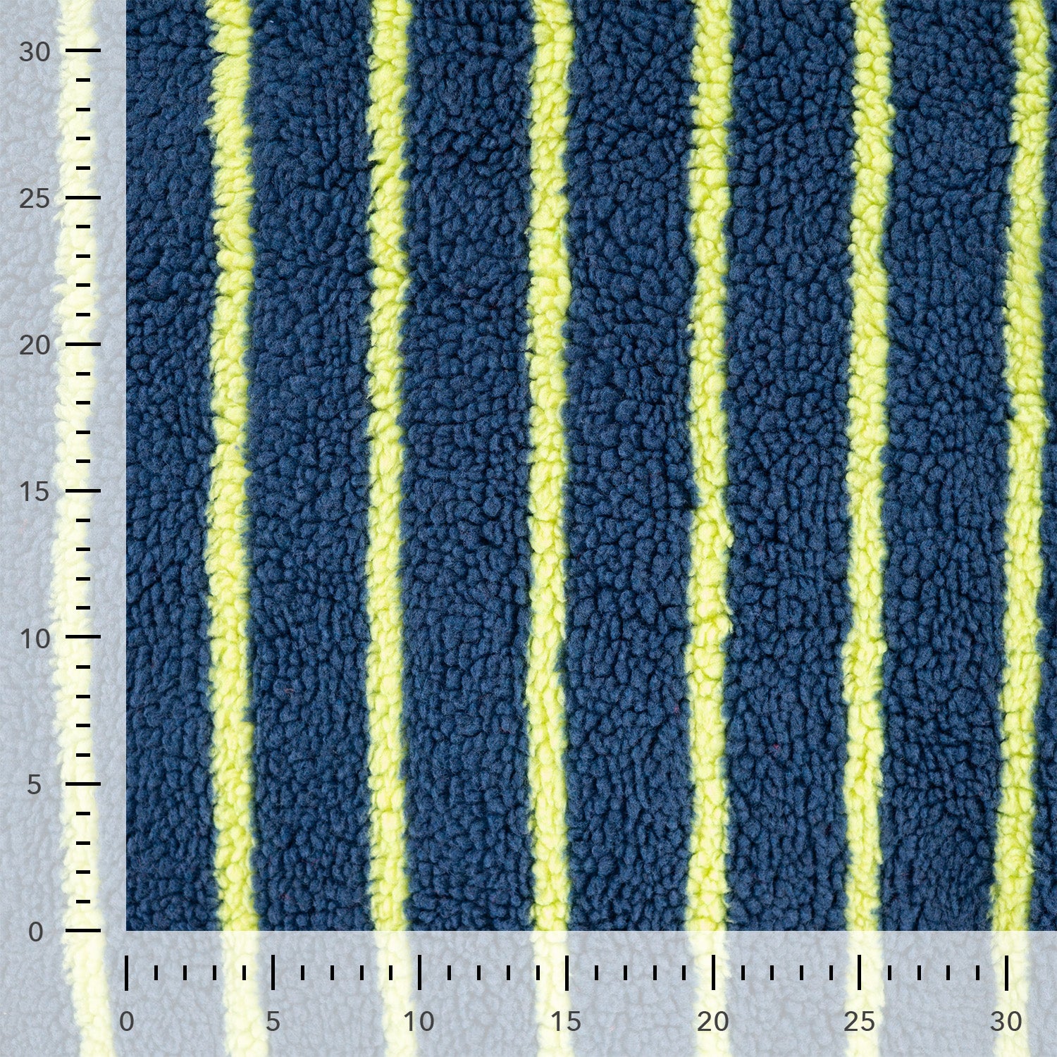 Teddystoff Jacquard Streifen “Petrol”