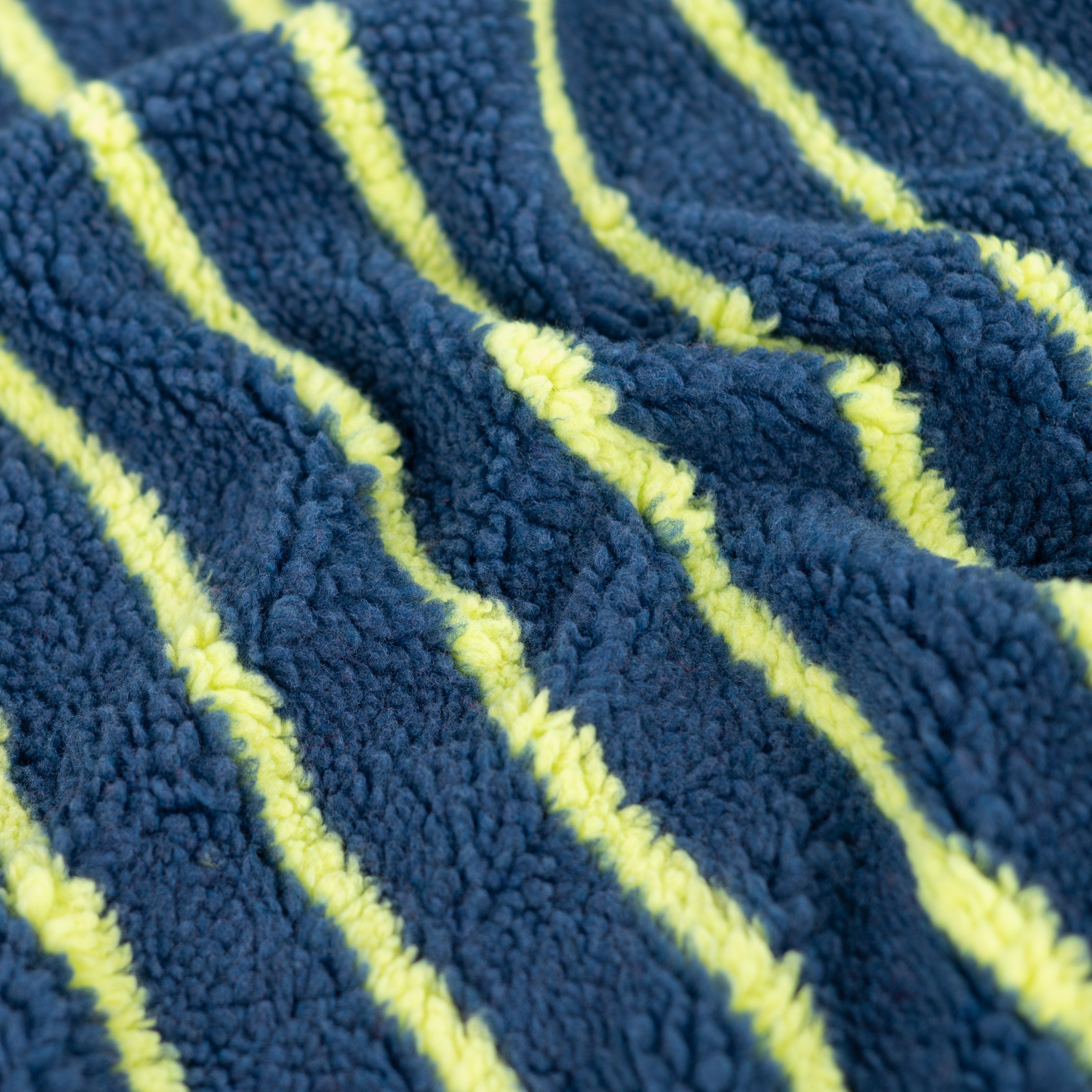 Teddystoff Jacquard Streifen “Petrol”
