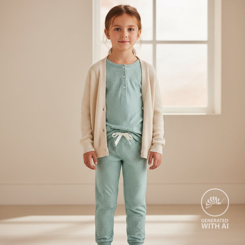 Jersey "Dots Dusty Mint"