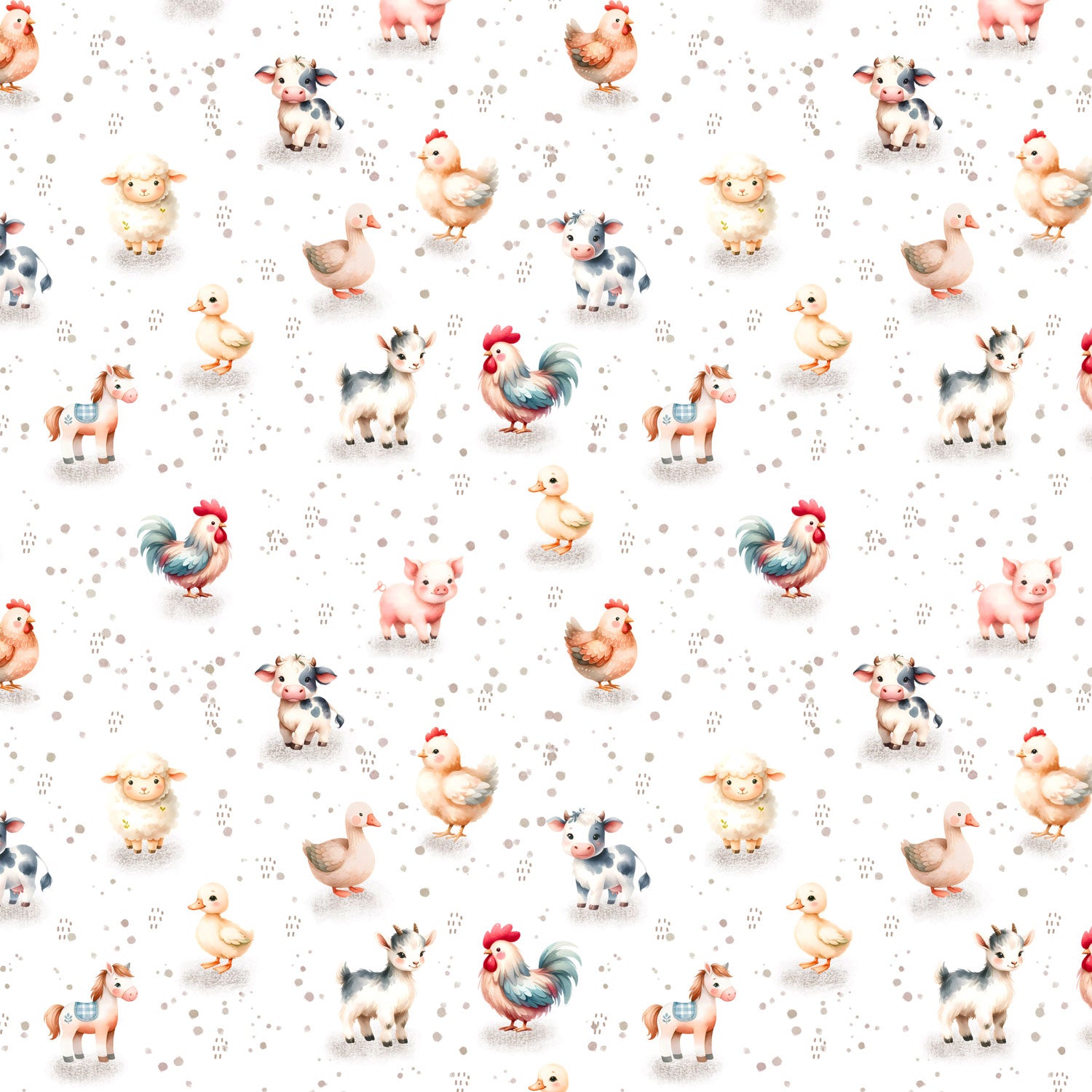 Kinderstoffe Meterware Bauernhoftiere Babys