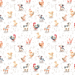 Kinderstoffe Meterware Bauernhoftiere Babys