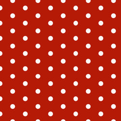 Kinderstoff Meterware weiße Punkte auf rot von Katzengold Design 