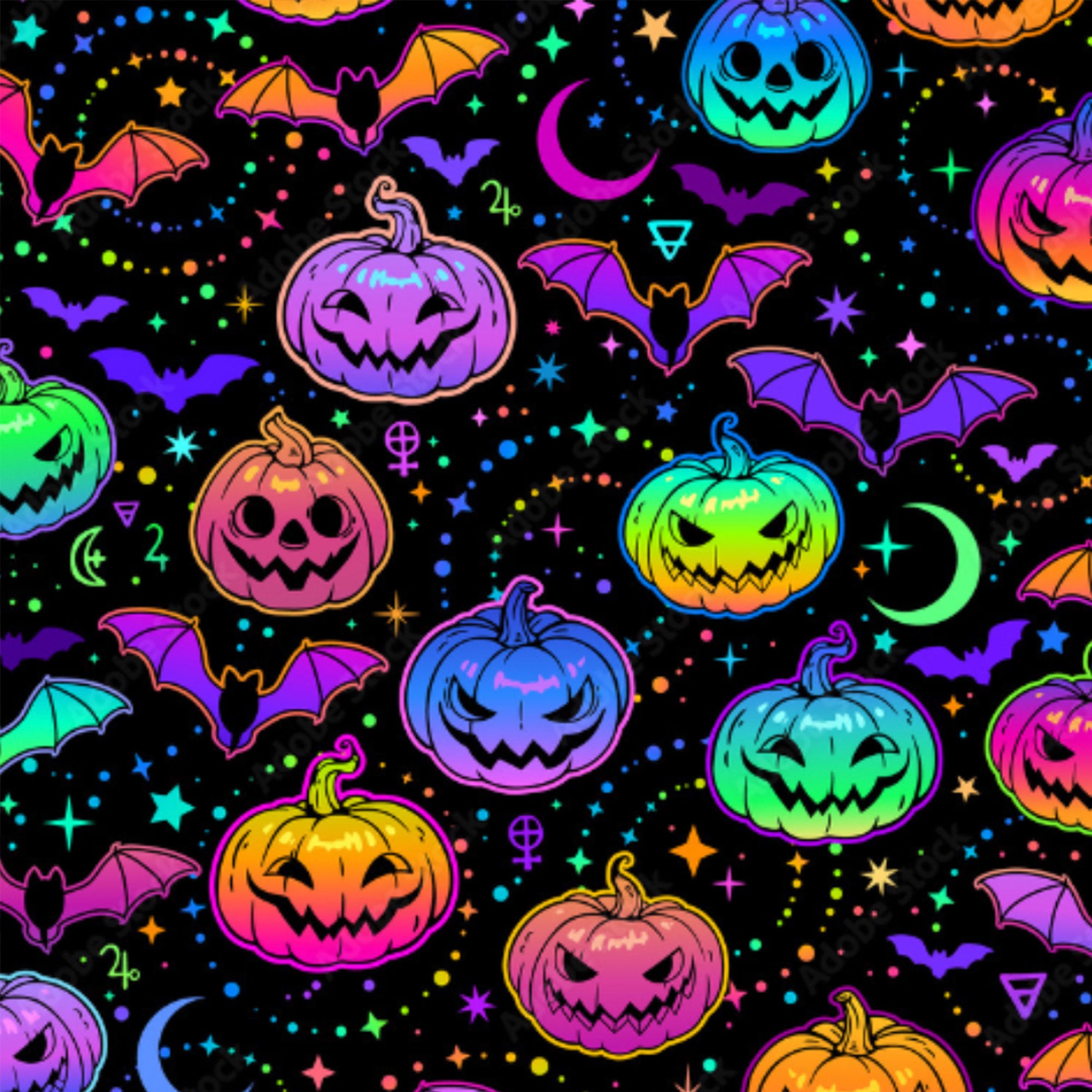 Stoffvorbestellung "Rainbow Halloween"