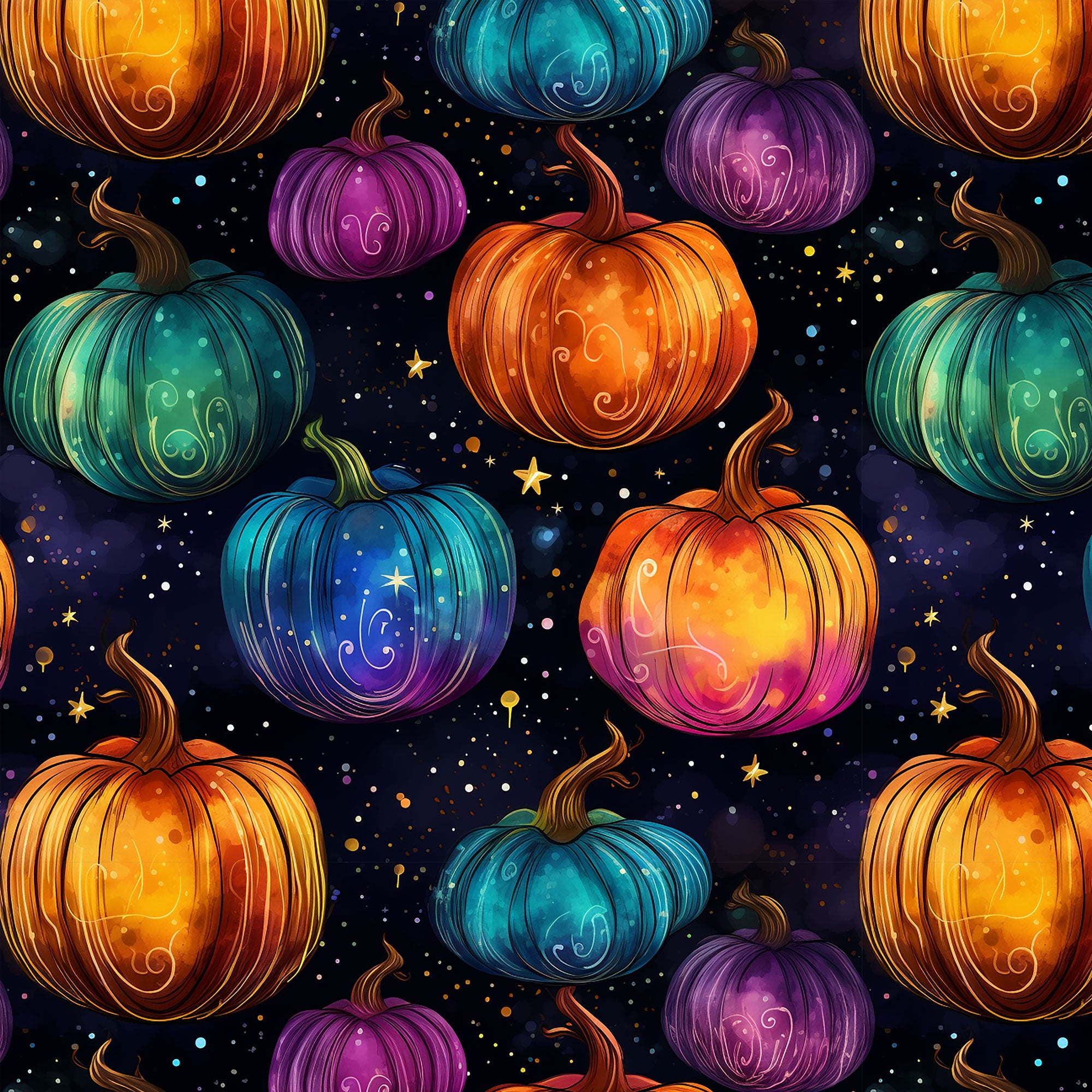 Stoffvorbestellung "Rainbow Pumpkins"