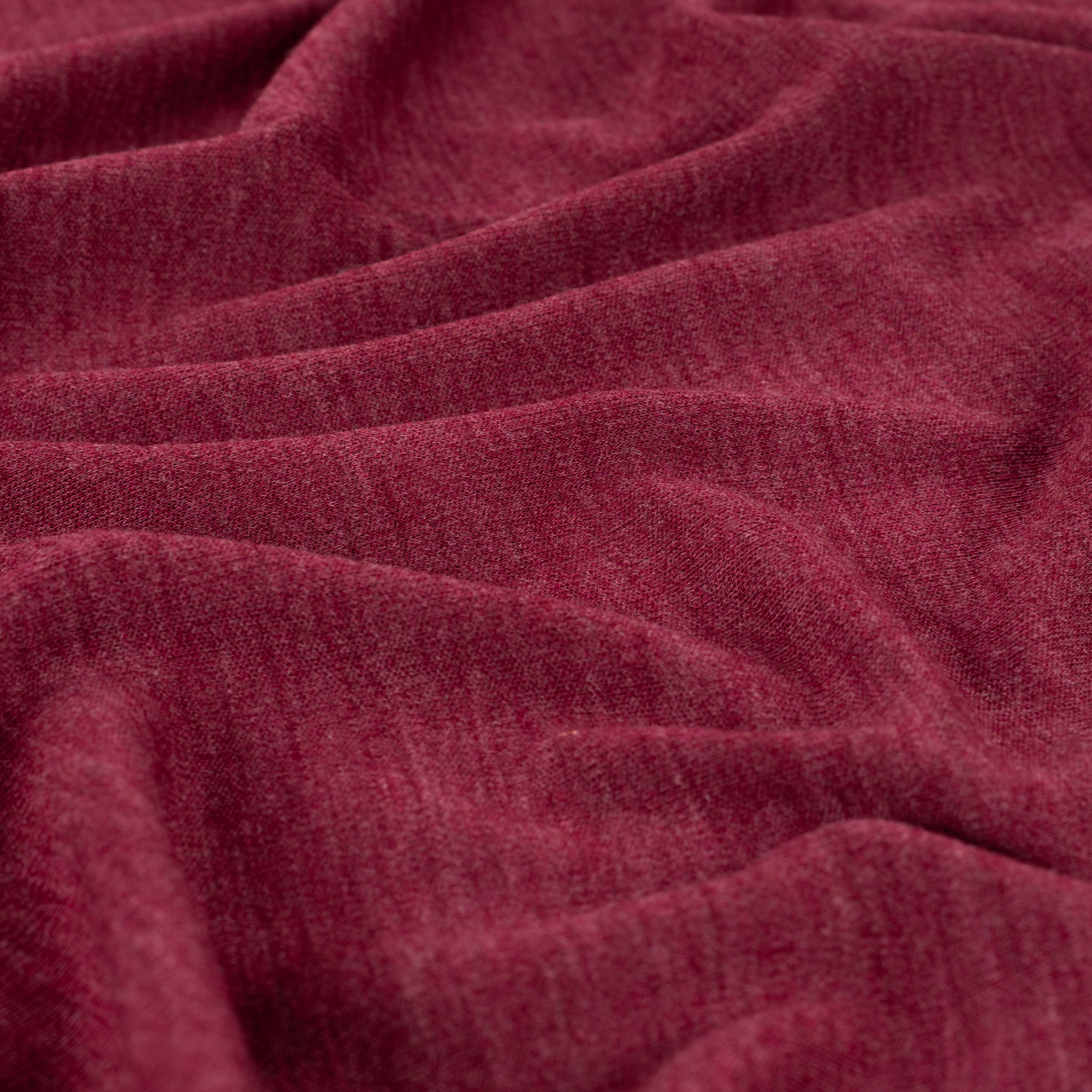 Merino Wolljersey “Bordeaux meliert”