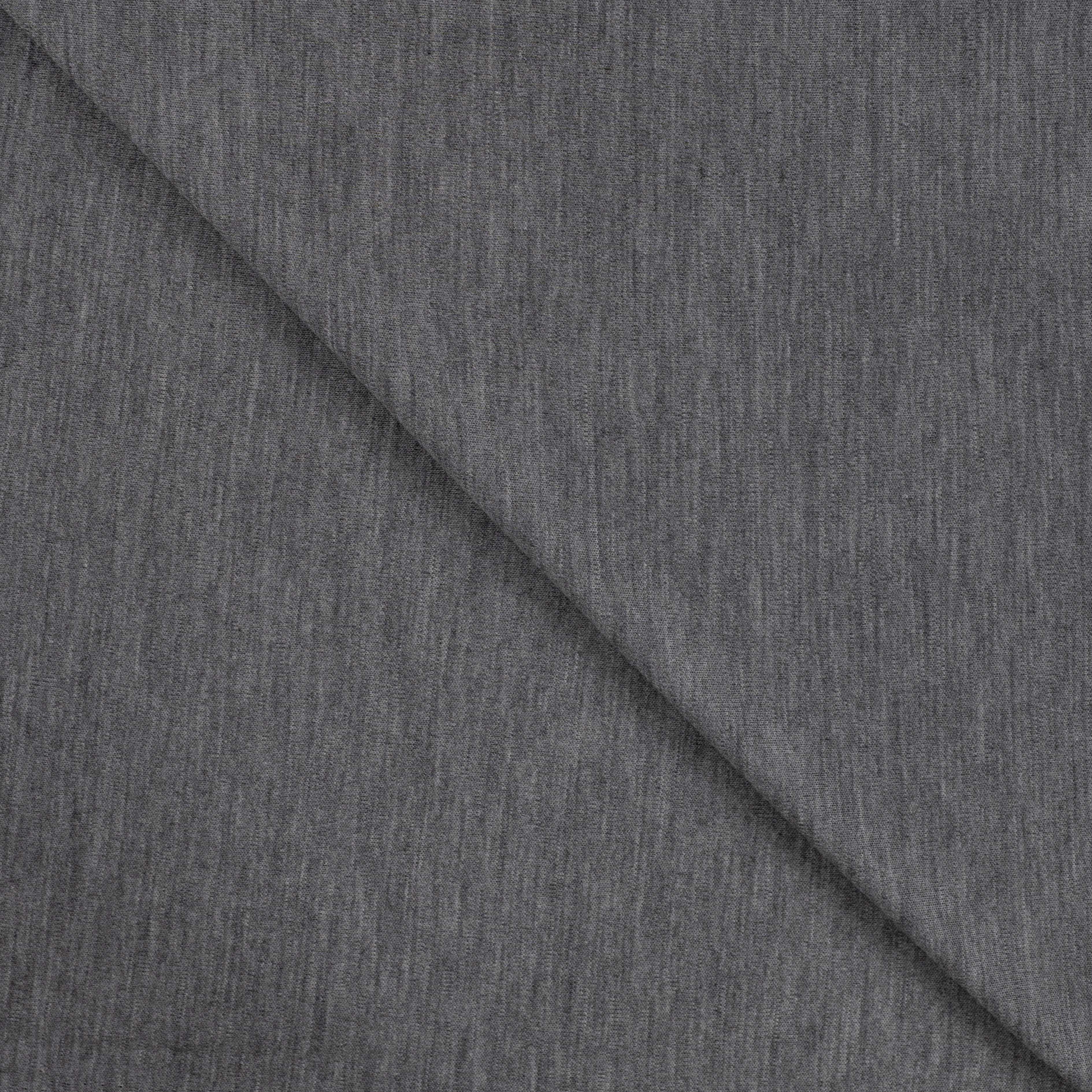 Merino Wolljersey “Mittelgrau meliert”
