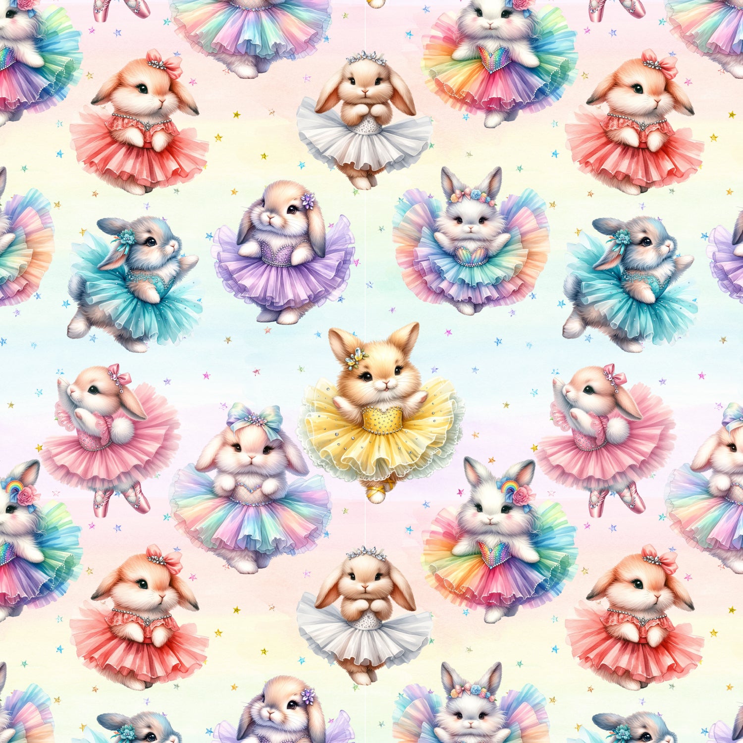 Popeline "Bunte Hasen"