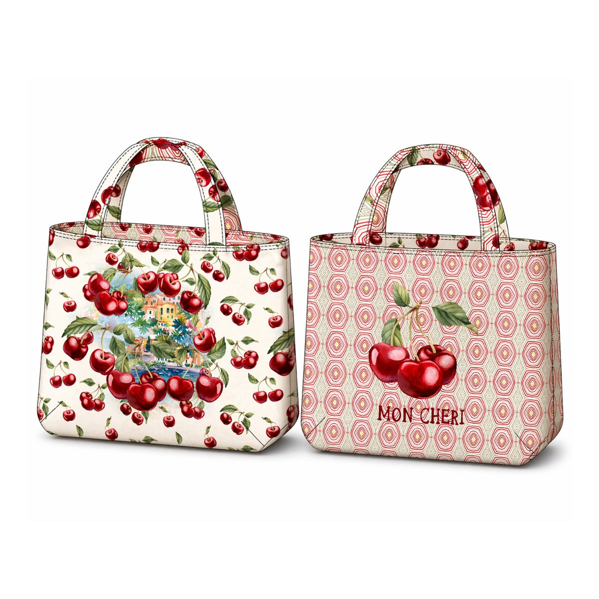 Taschenpanel Canvas "Cherries"