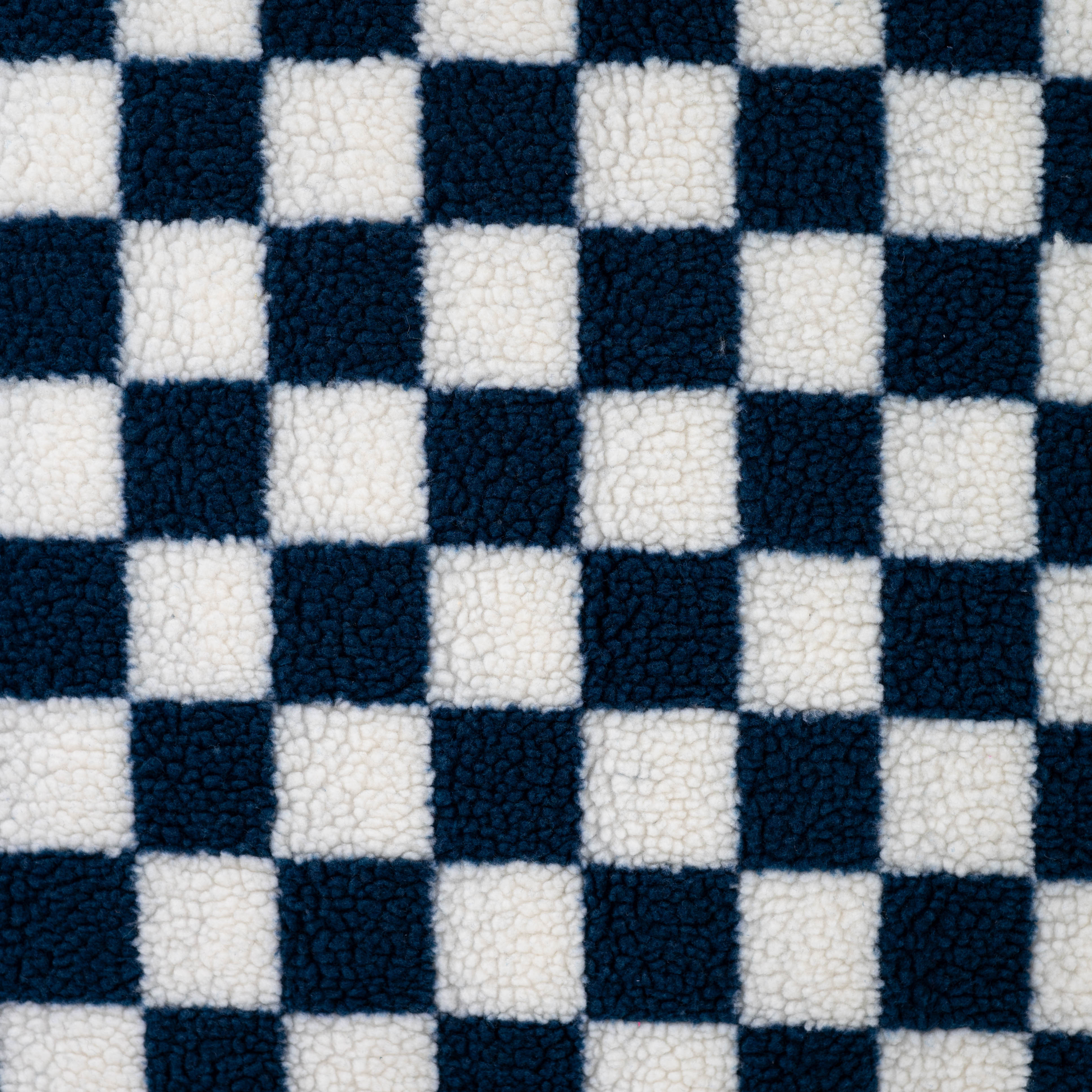Teddy Jacquard "Karo – navy/weiß"