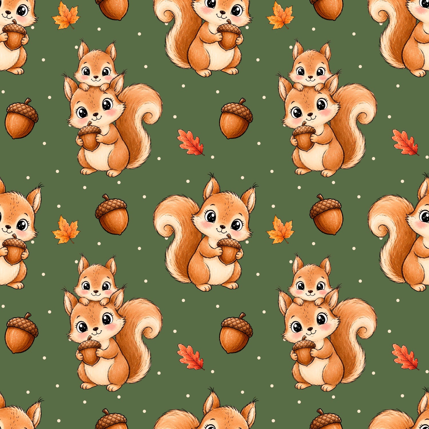 Stoffvorbestellung "Ella Eichhörnchen mit Eichel"