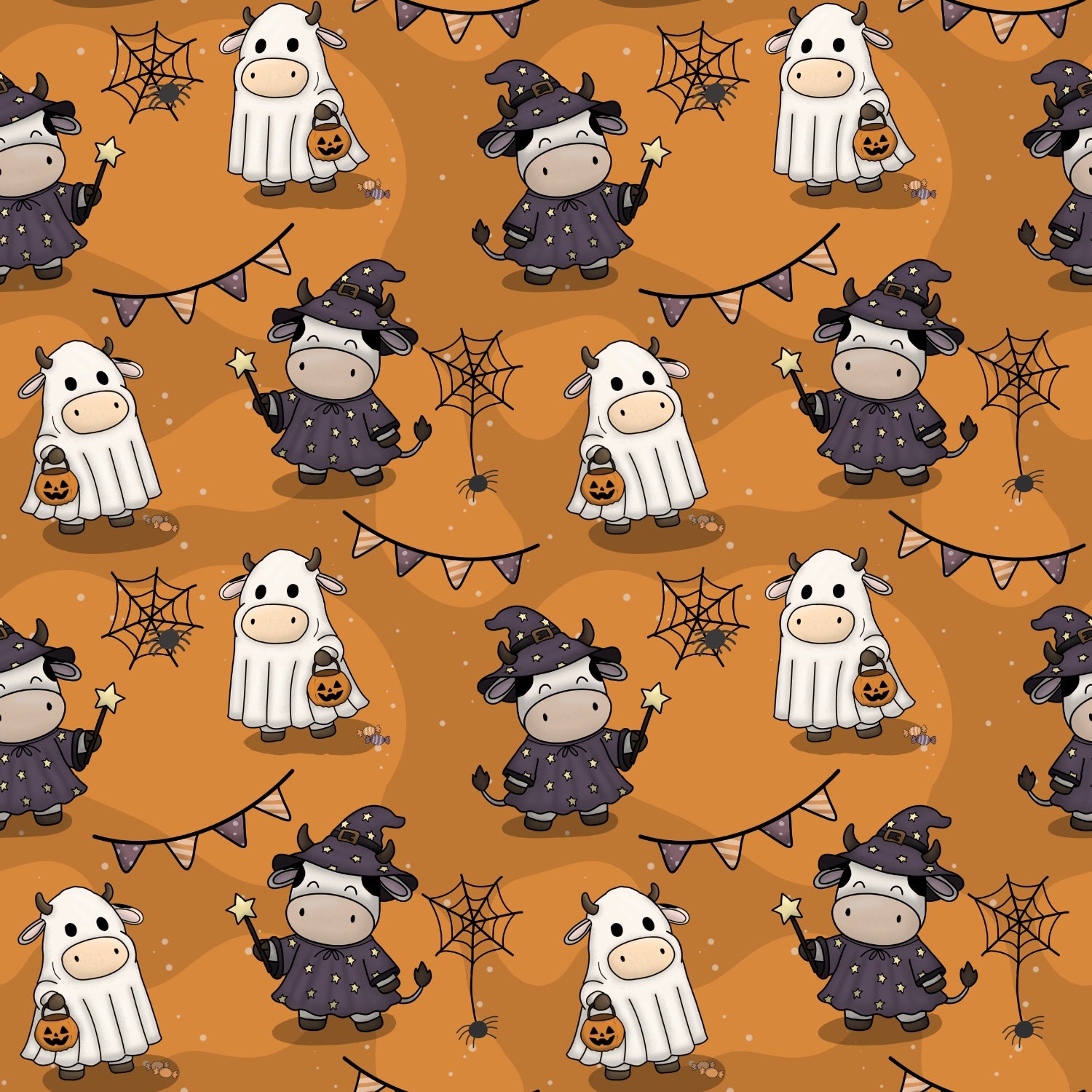Stoffvorbestellung "Helga Halloween Kuh"