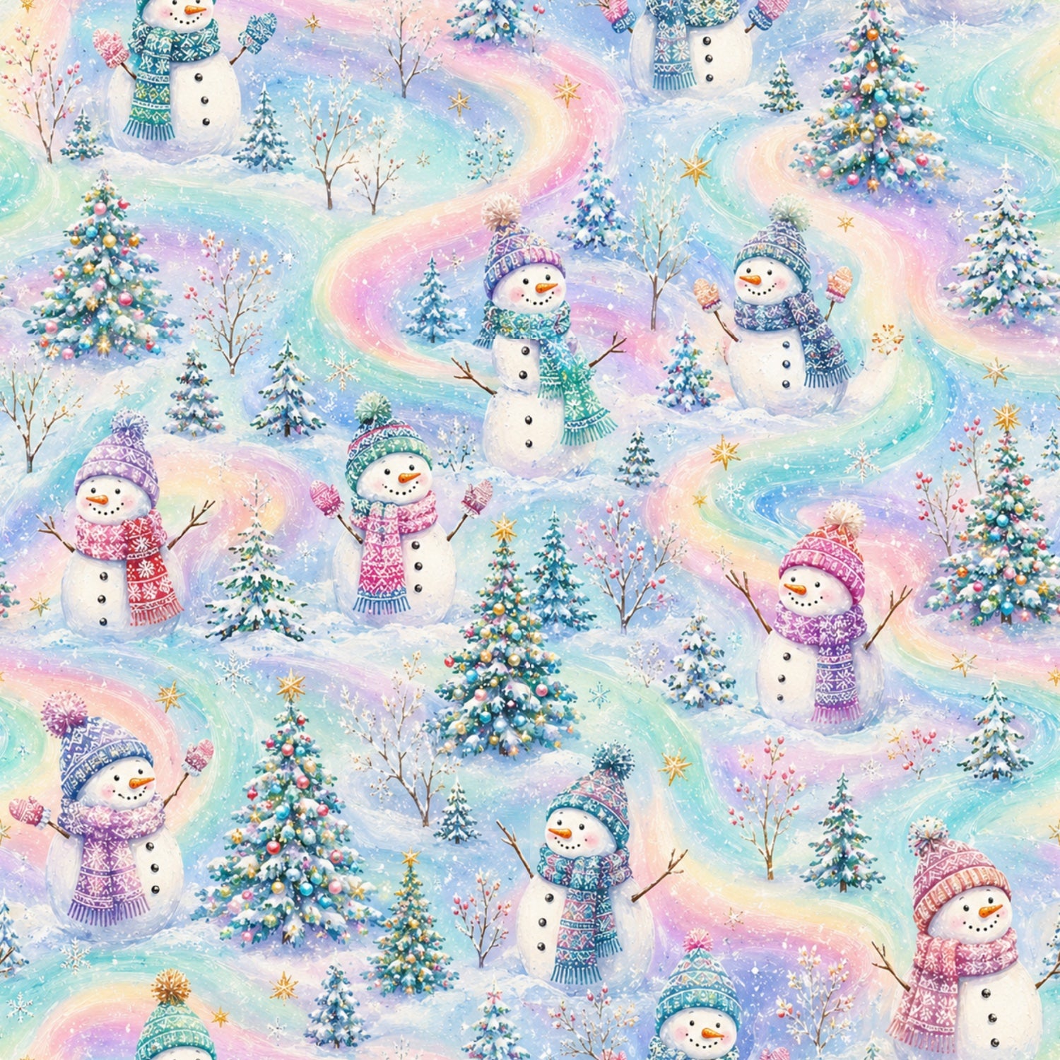 Kuschelsweat "Perlglanz Schneemänner" REST 85cm
