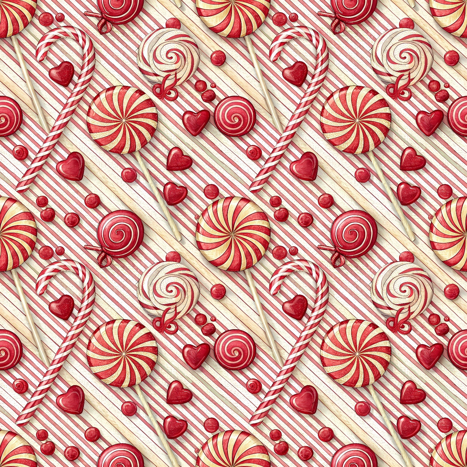 Stoffvorbestellung "Candyland in Rot-Weiß"