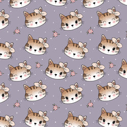 Kinderstoff Meterware mit süßen Katzen von Katzengold Design