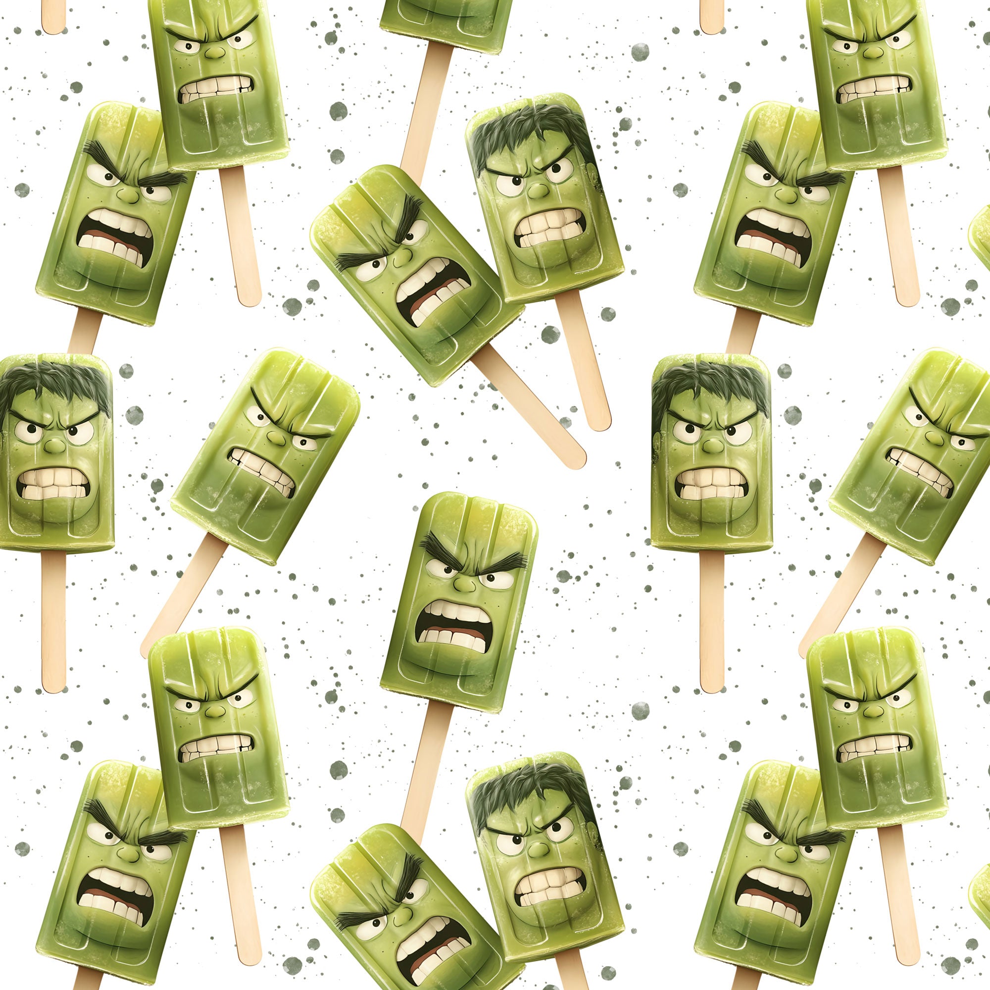 Kinderstoff wütendes Grünes Eis