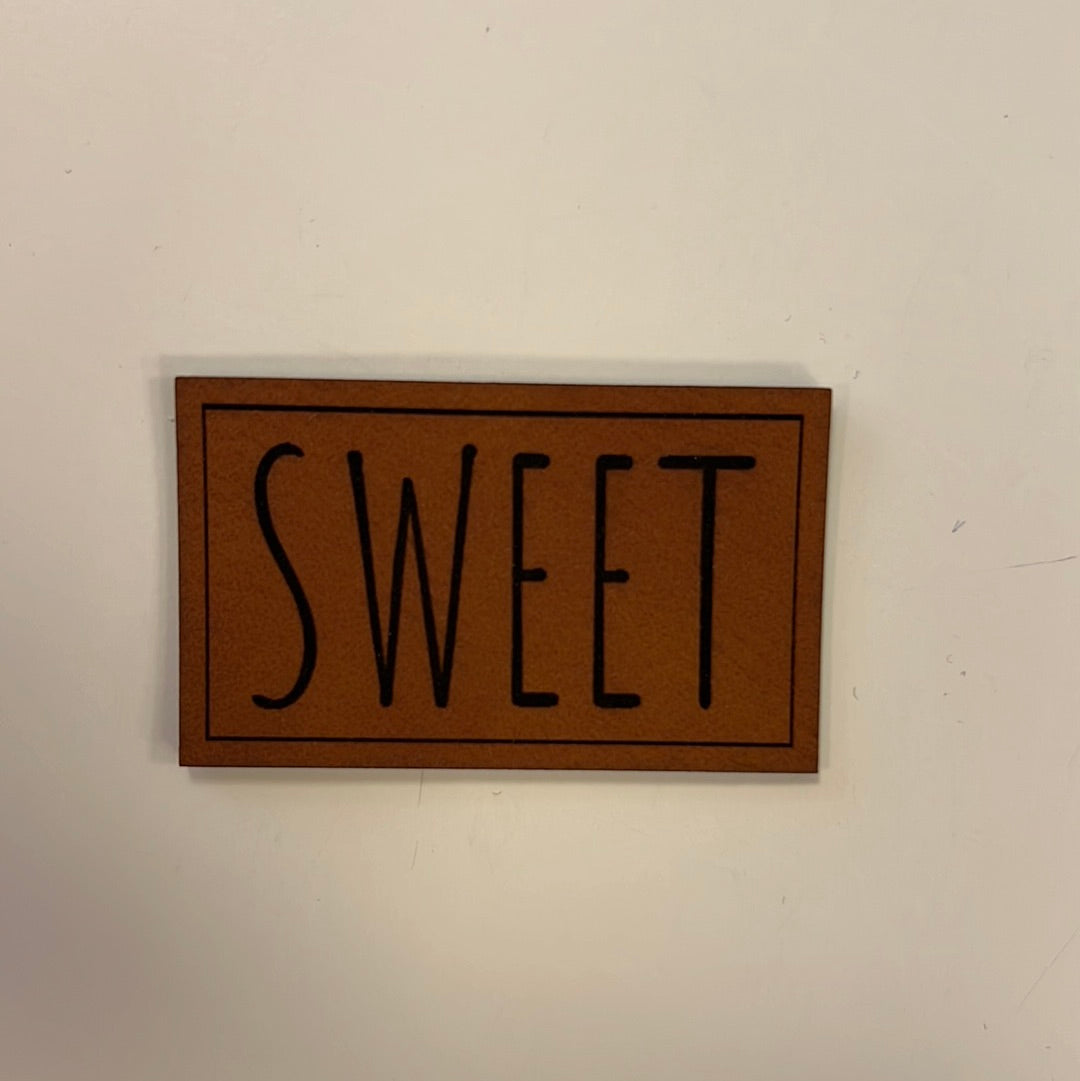 Kunstlederlabel „Sweet“ LETZTE CHANCE